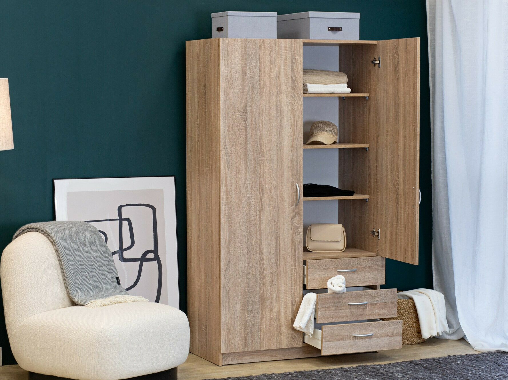 Kledingkast Bristol 198 (Sonoma eik)