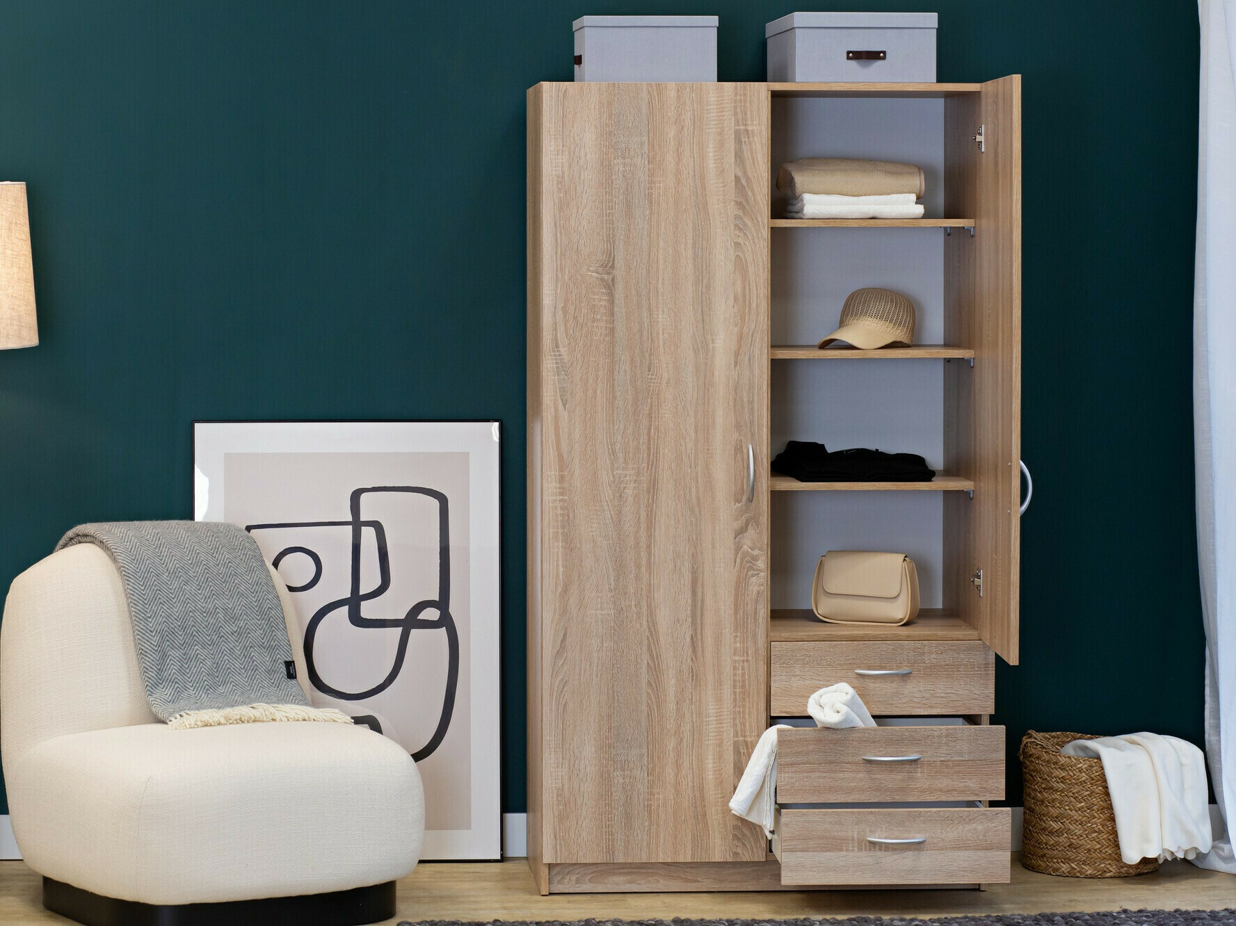 Kledingkast Bristol 198 (Sonoma eik)