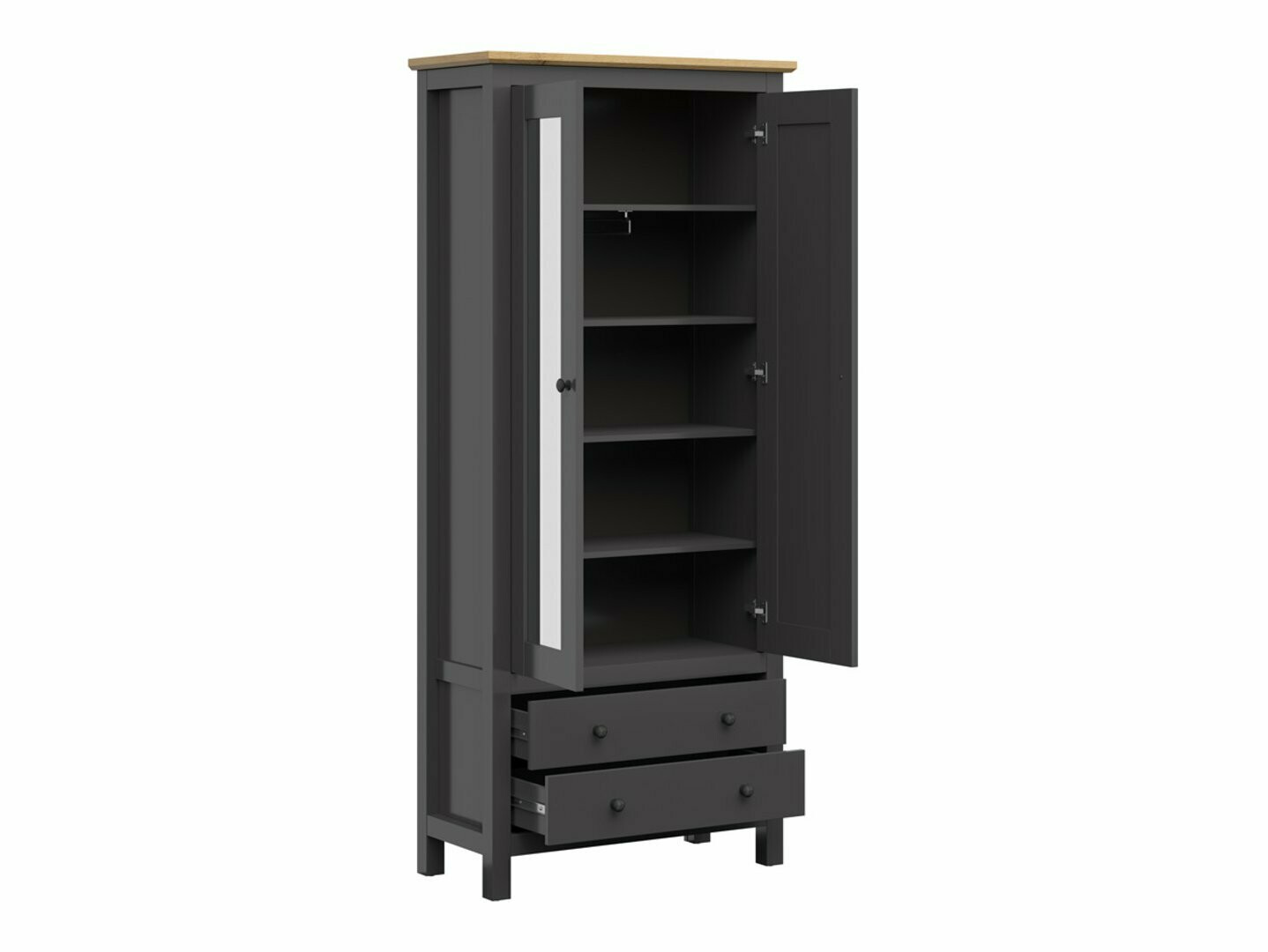 Kledingkast Sordoro 137 (Grafiet + Artisan eiken)