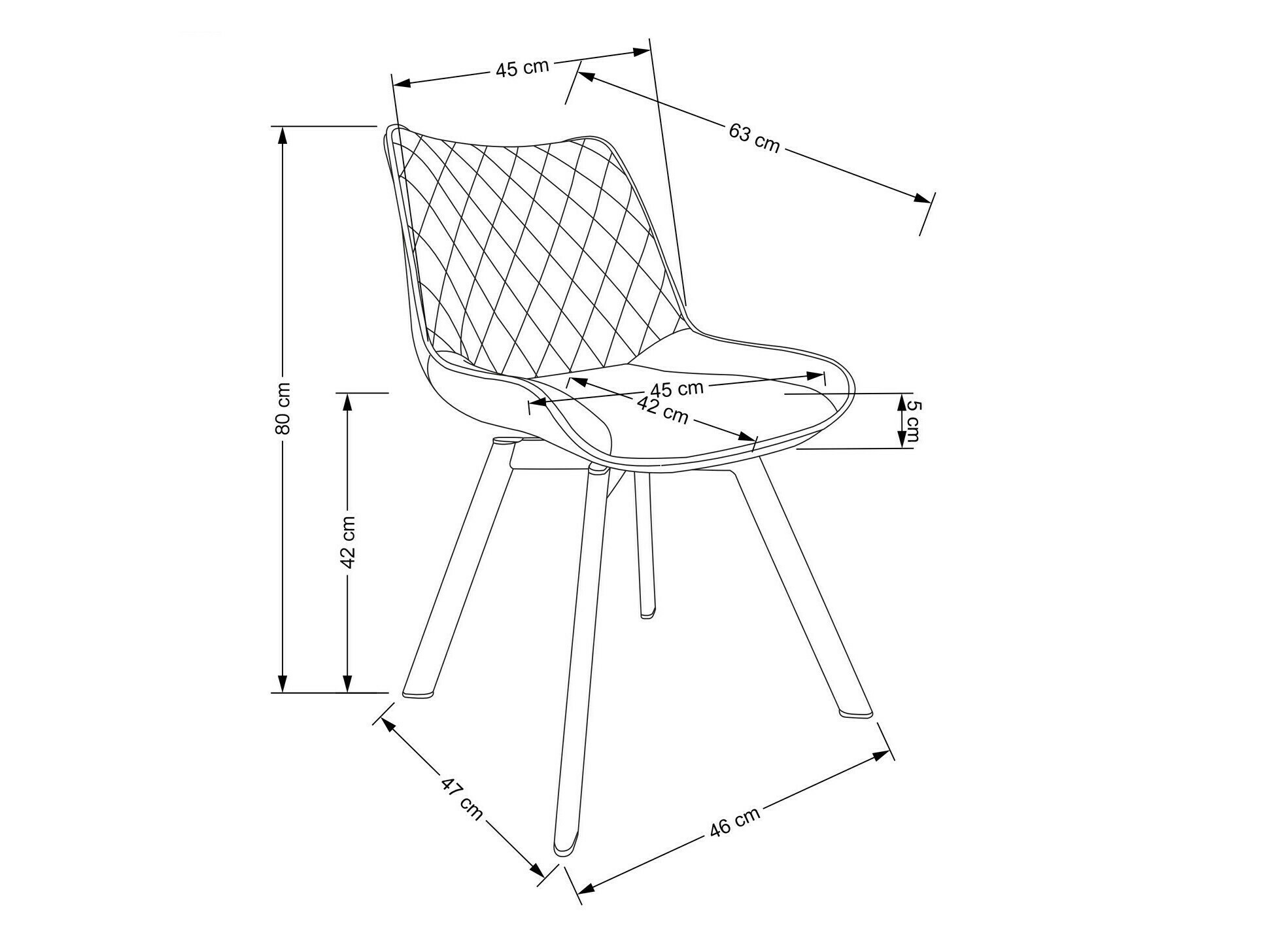 Stoel Houston 1442 (Zwart)
