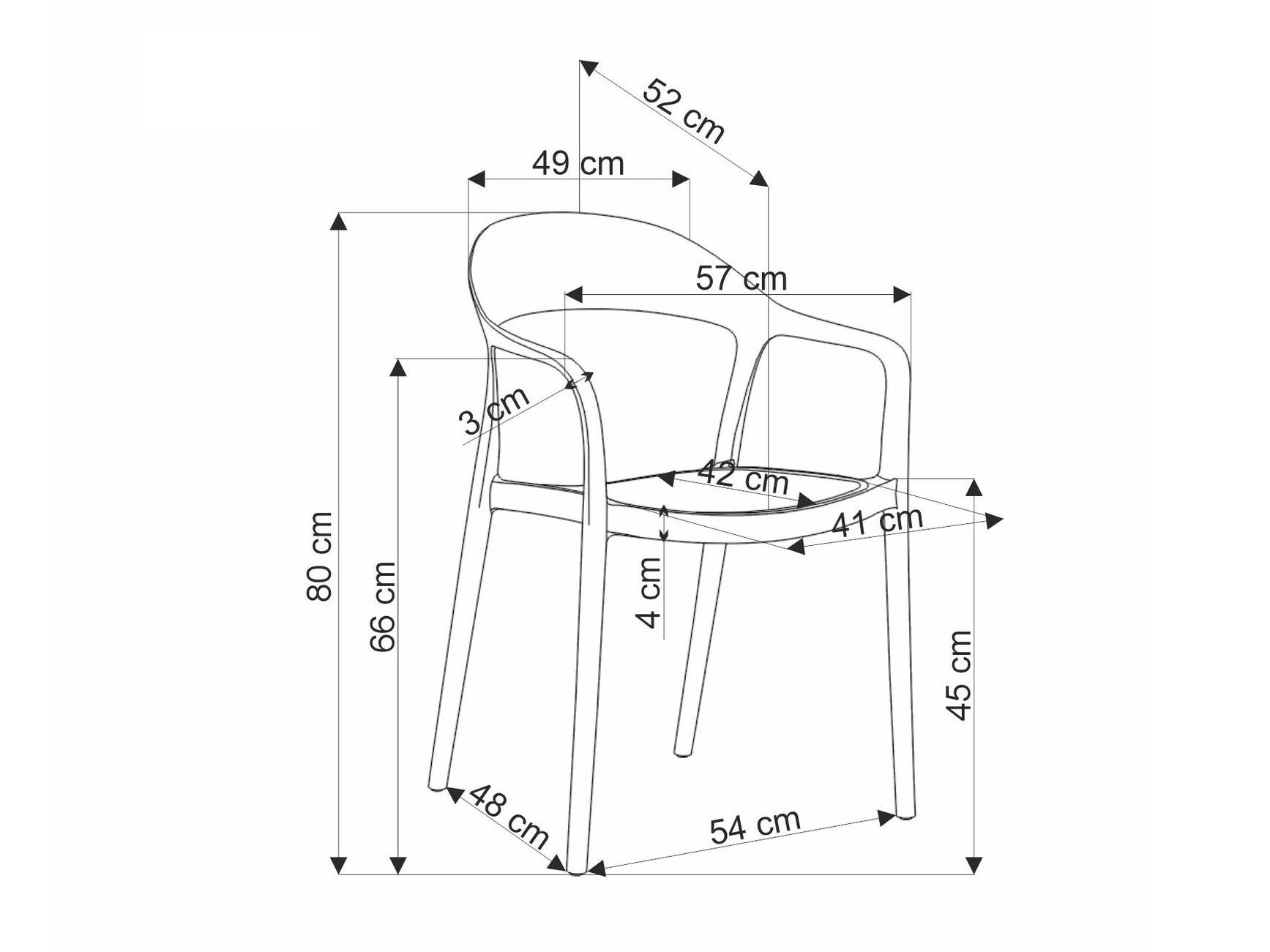 Stoel Houston 1673 (Zwart + Lichtbruin)