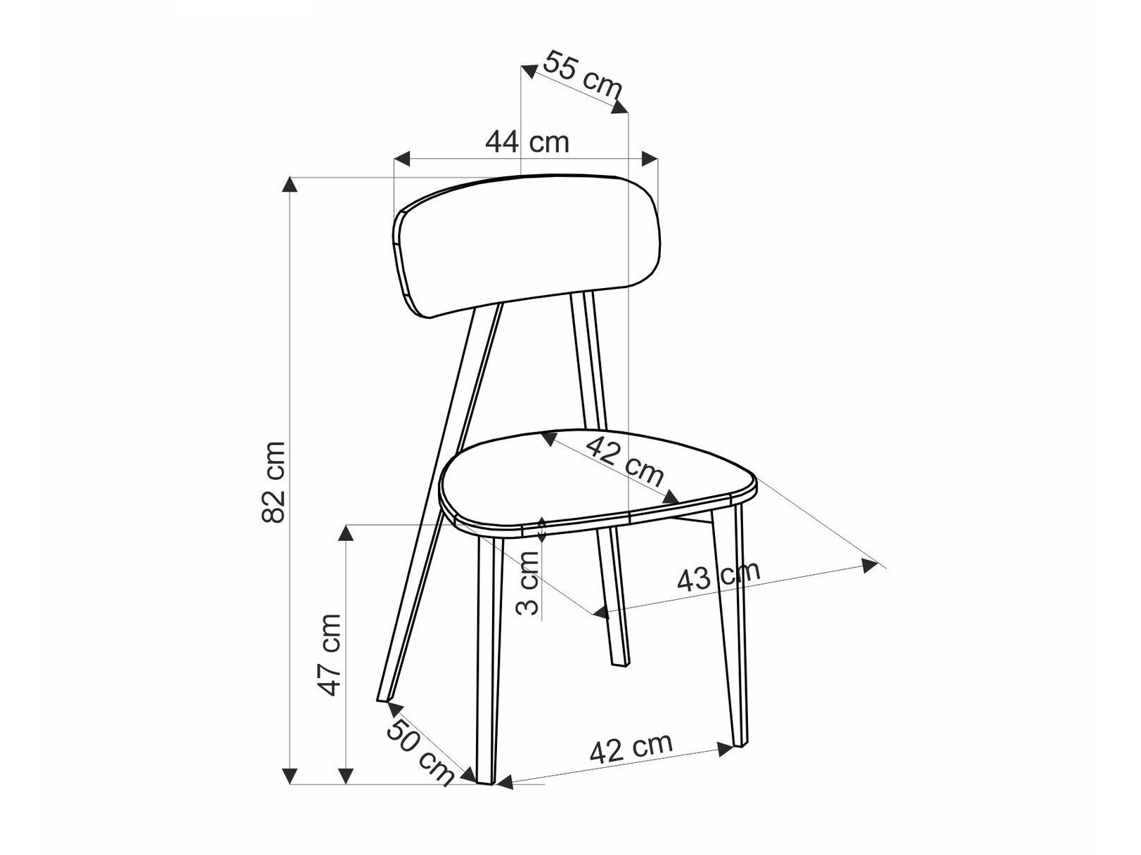Stoel Houston 1678 (Grijs)