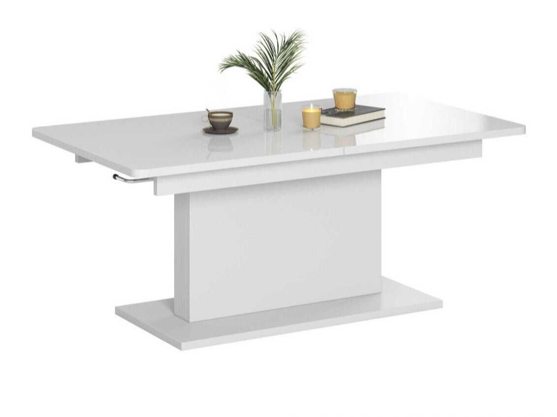 Transformeerbare salontafel Houston 1253 (Mat wit)