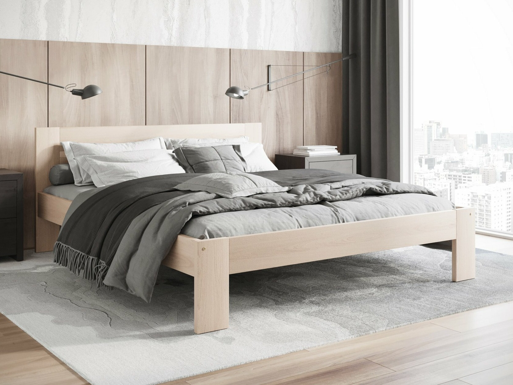 Bed Houston 1686 (Lichtbruin)