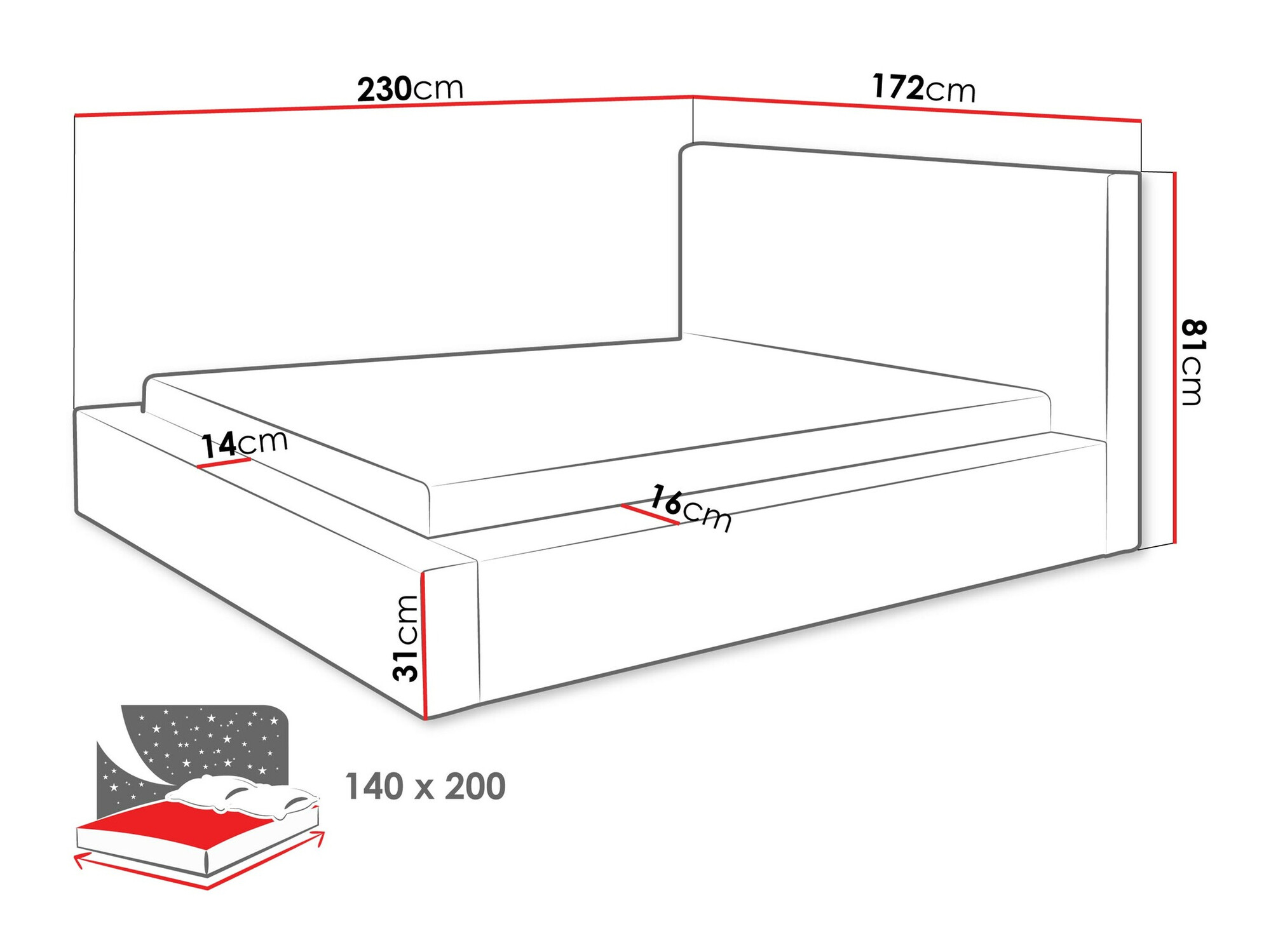 Bed TrendyNest 107 (Top 02)