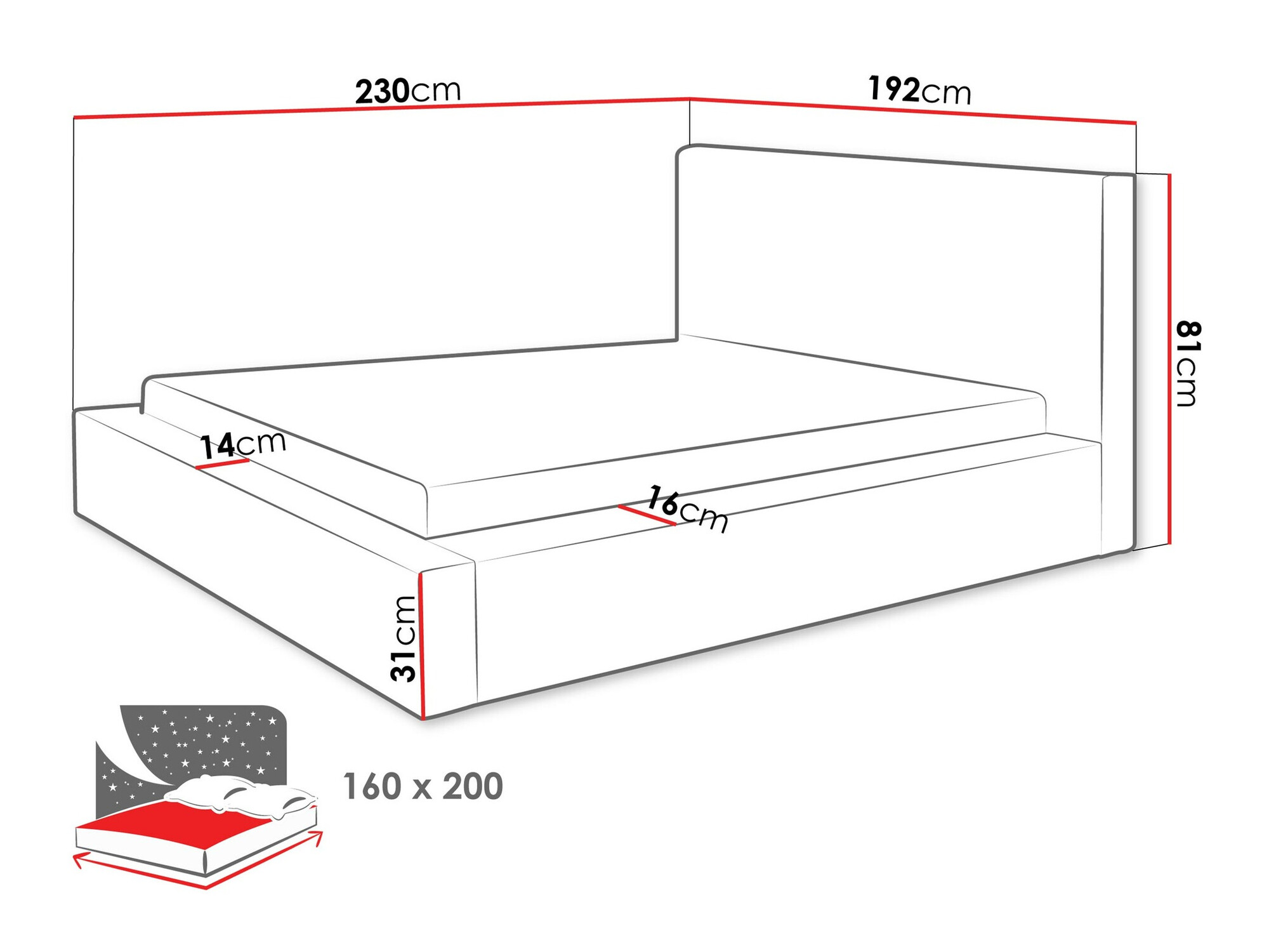 Bed TrendyNest 107 (Top 02)