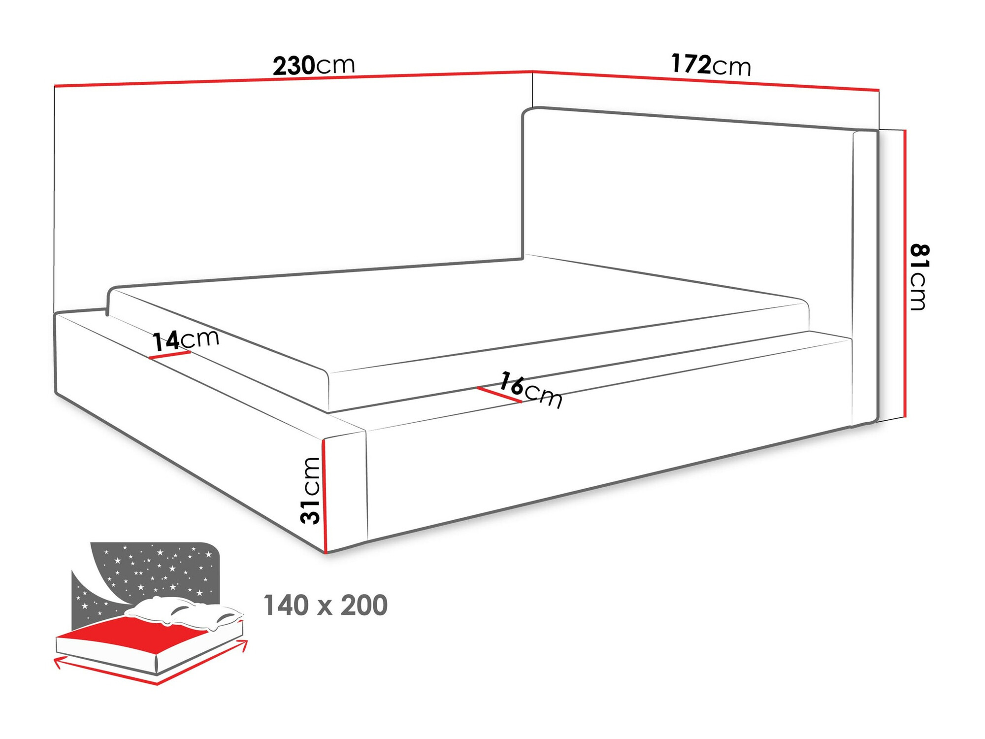 Bed TrendyNest 107 (Top 20)