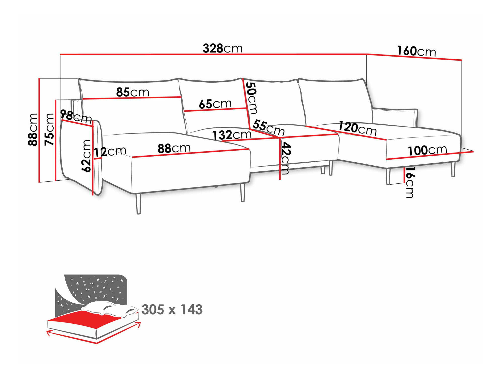 Hoekbank Columbus 223 (Velo 627)