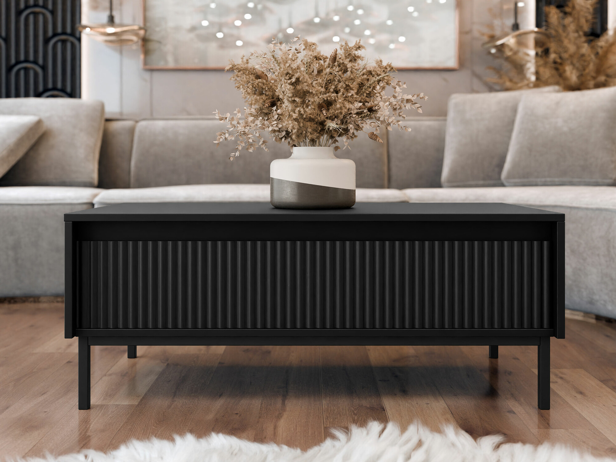 Salontafel Comfivo Delruva 102 (Zwart)