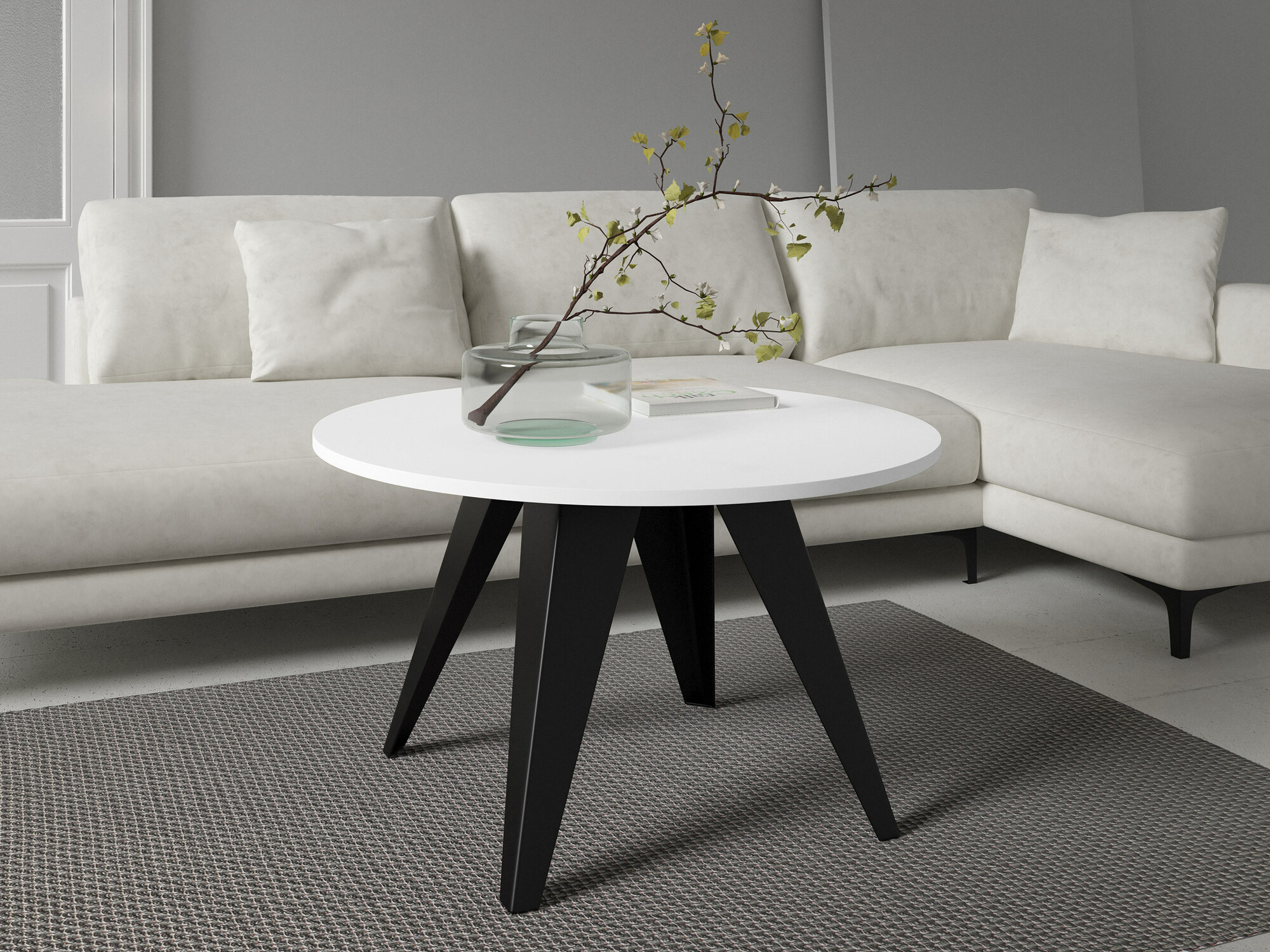 Salontafel Oswego 116 (Zwart + Wit)