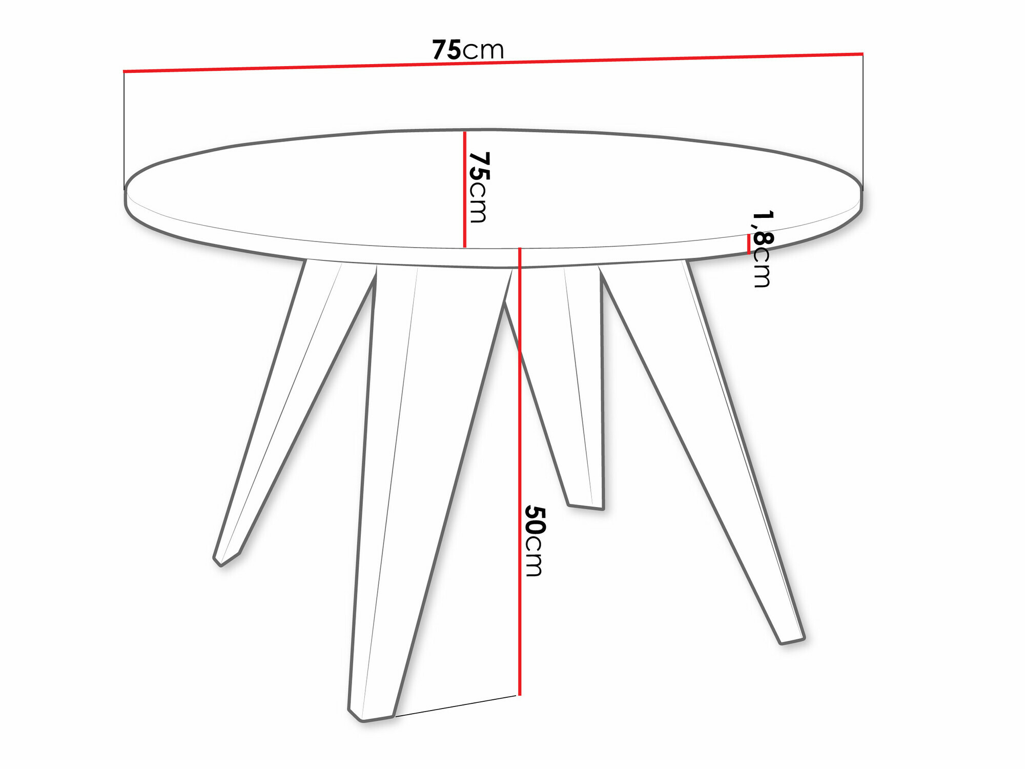 Salontafel Oswego 116 (Zwart + Wit)