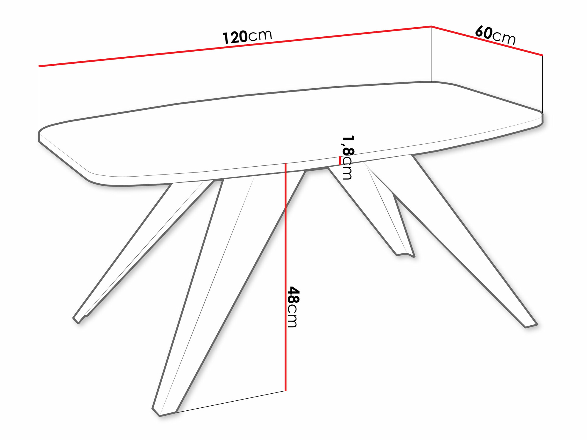 Salontafel Oswego 117 (Zwart + Wit marmer)