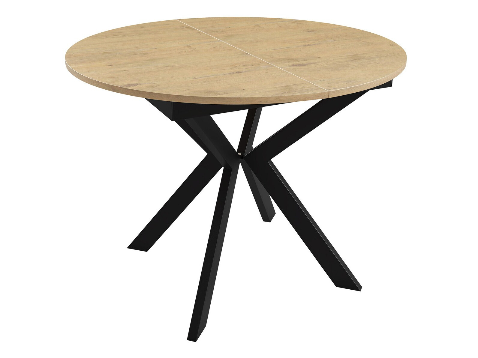 Tafel Oswego 112 (Zwart + Lancelot-eik)