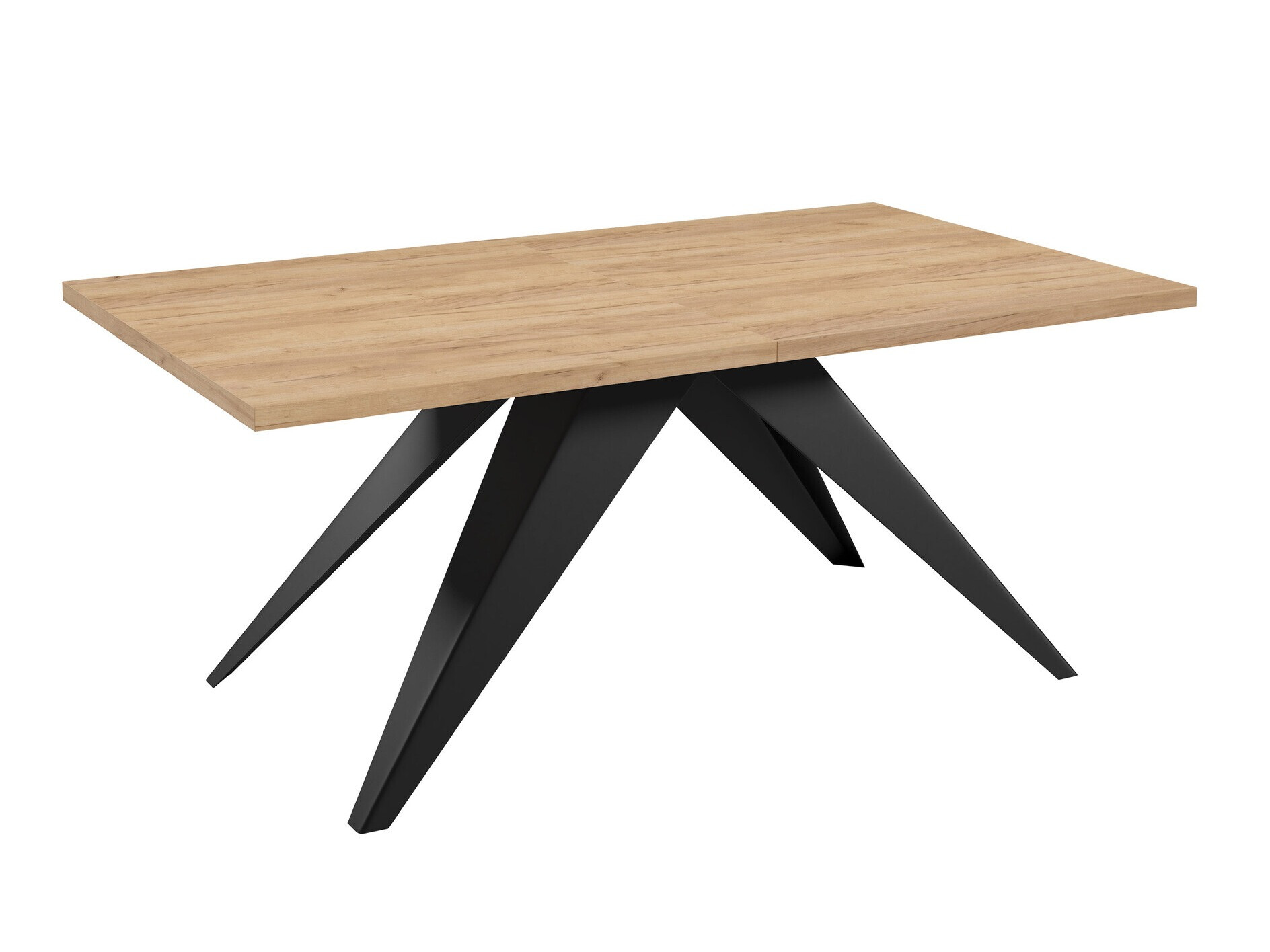Tafel Oswego 113 (Zwart + Ambachtelijke gouden eik)