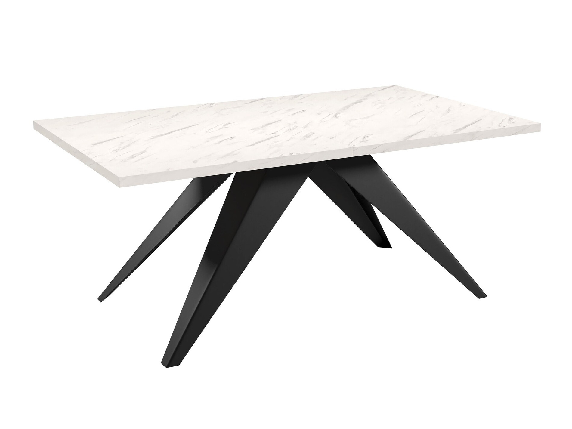 Tafel Oswego 113 (Zwart + Wit marmer)