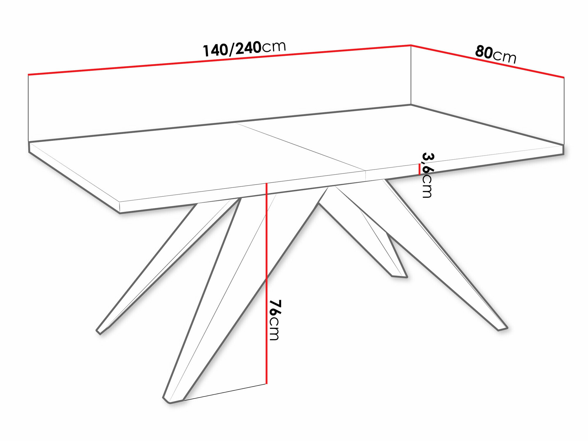 Tafel Oswego 113 (Zwart + Wit marmer)