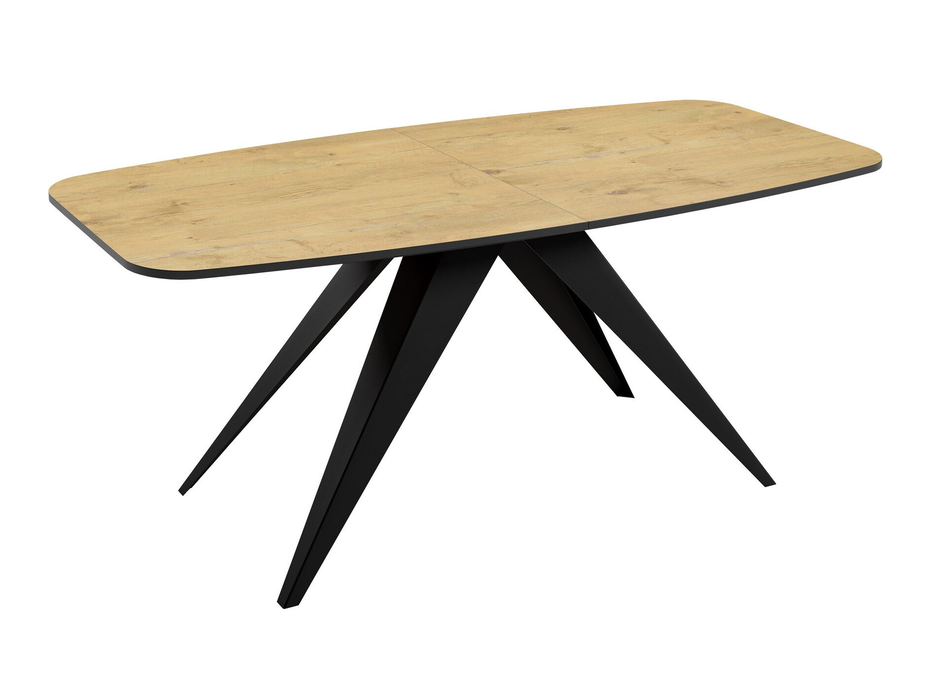 Tafel Oswego 115 (Zwart + Lancelot-eik)
