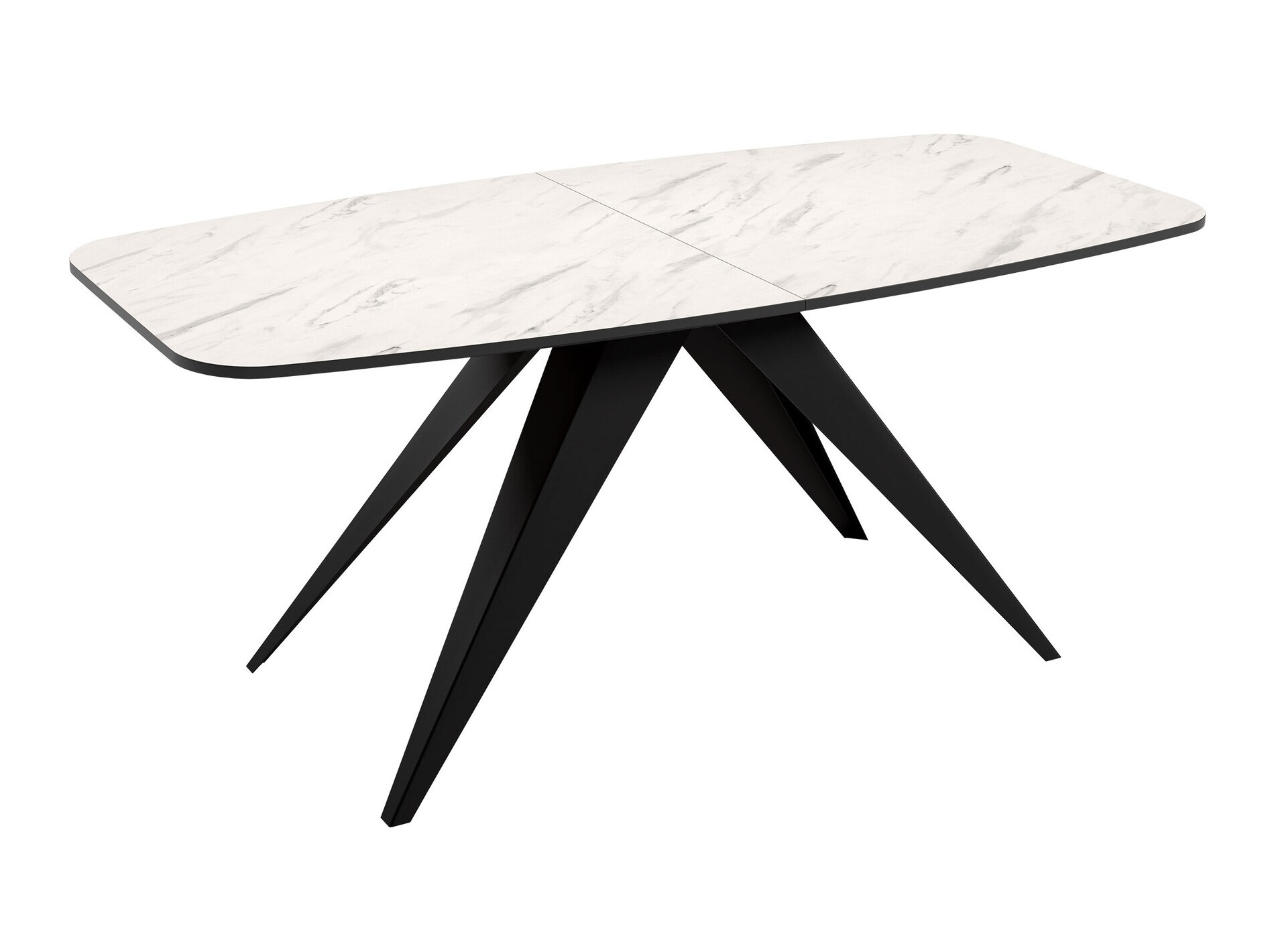 Tafel Oswego 115 (Zwart + Wit marmer)