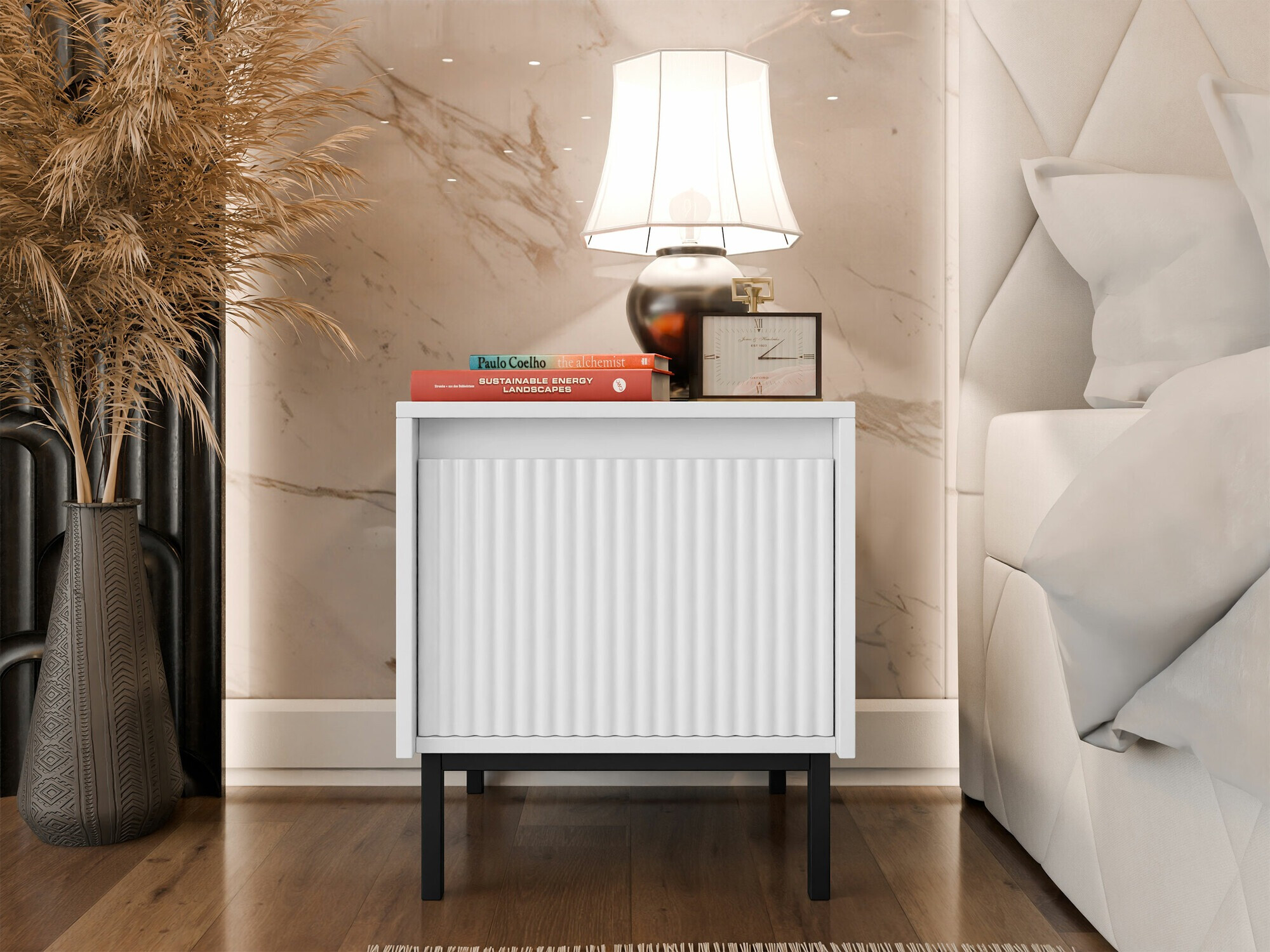 Nachtkastje Comfivo Delruva 105 (Wit)