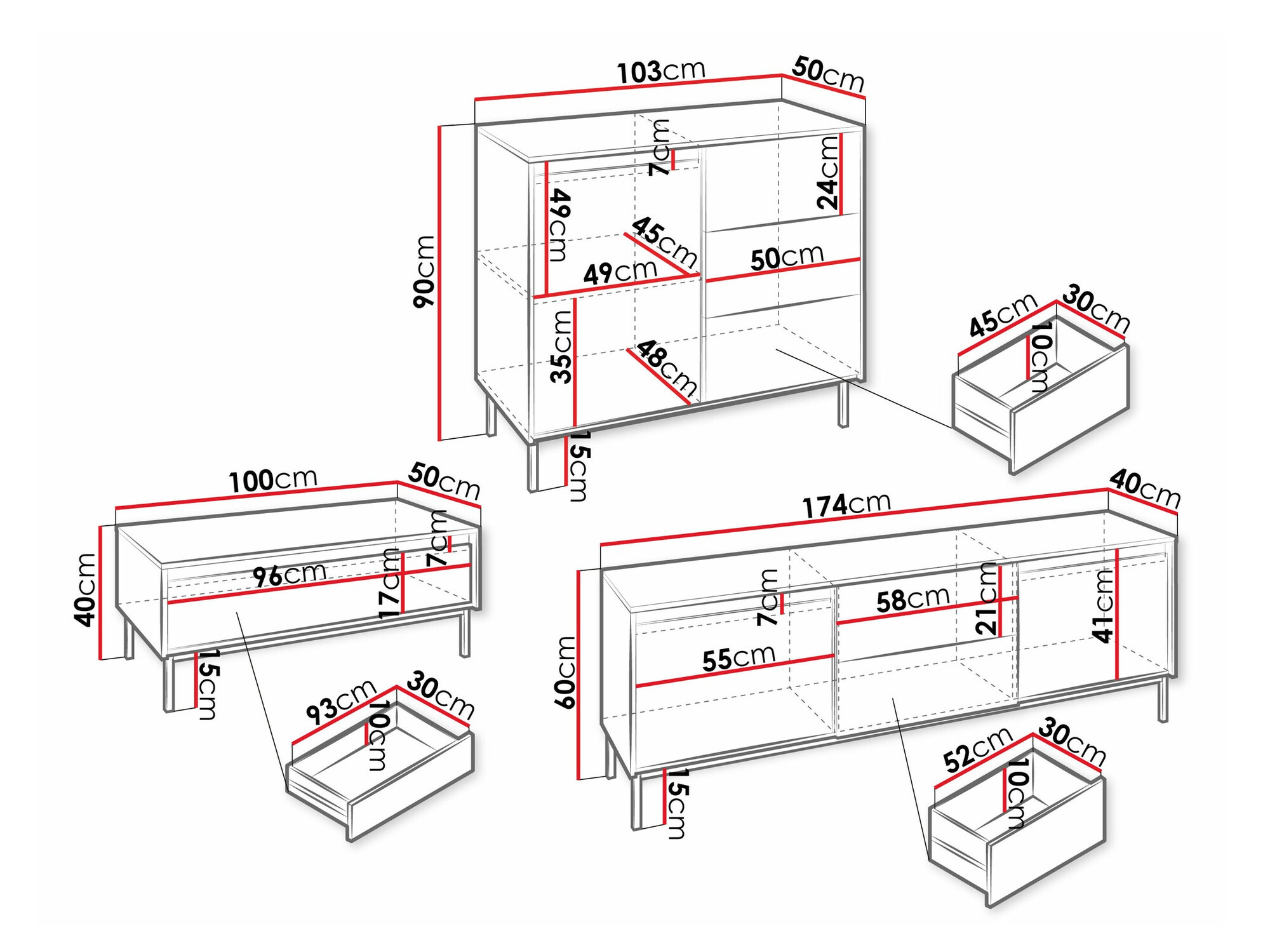 Woonkamerset Comfivo Delruva 106 (Wit)