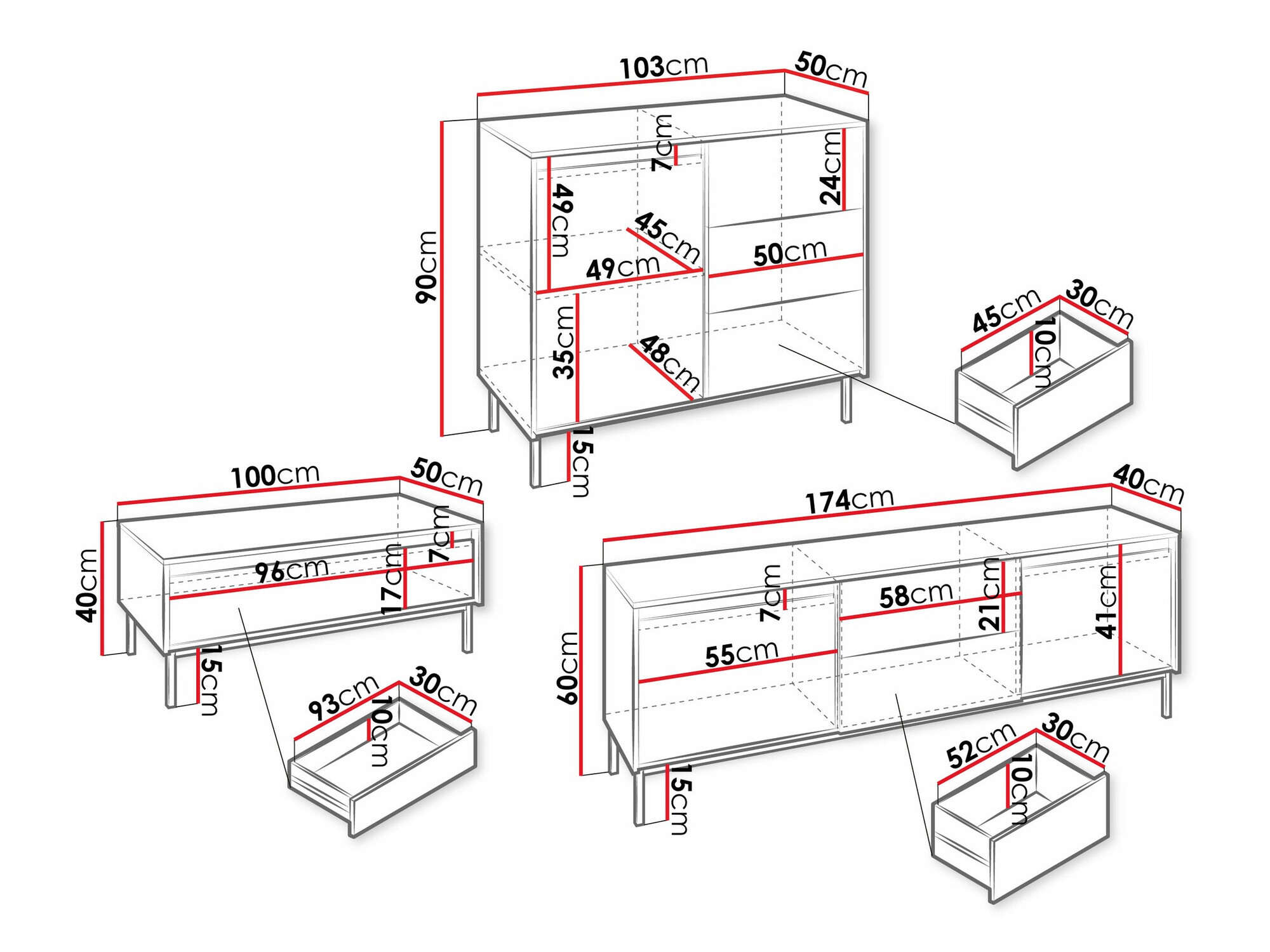 Woonkamerset Comfivo Delruva 106 (Zwart)