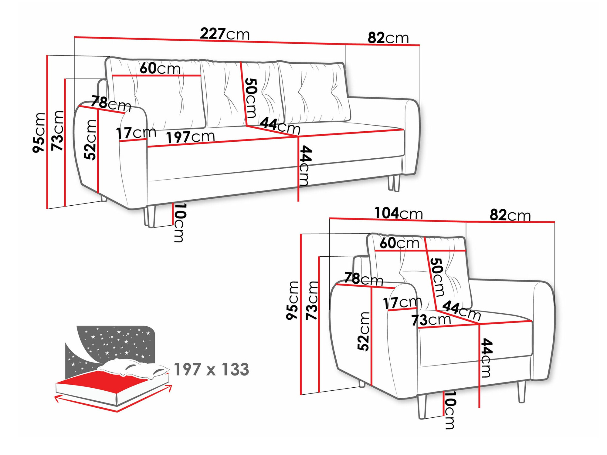 Gestoffeerde meubelset Memphis 145 (Itaka 33)