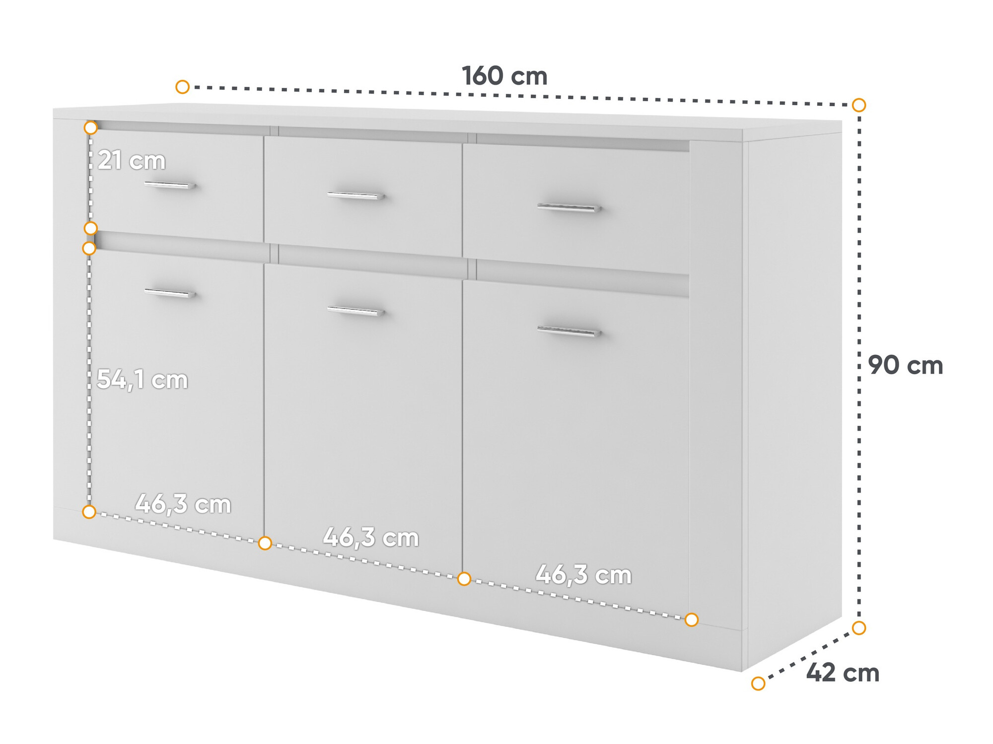 Ladekast Fresno 107 (Wit)
