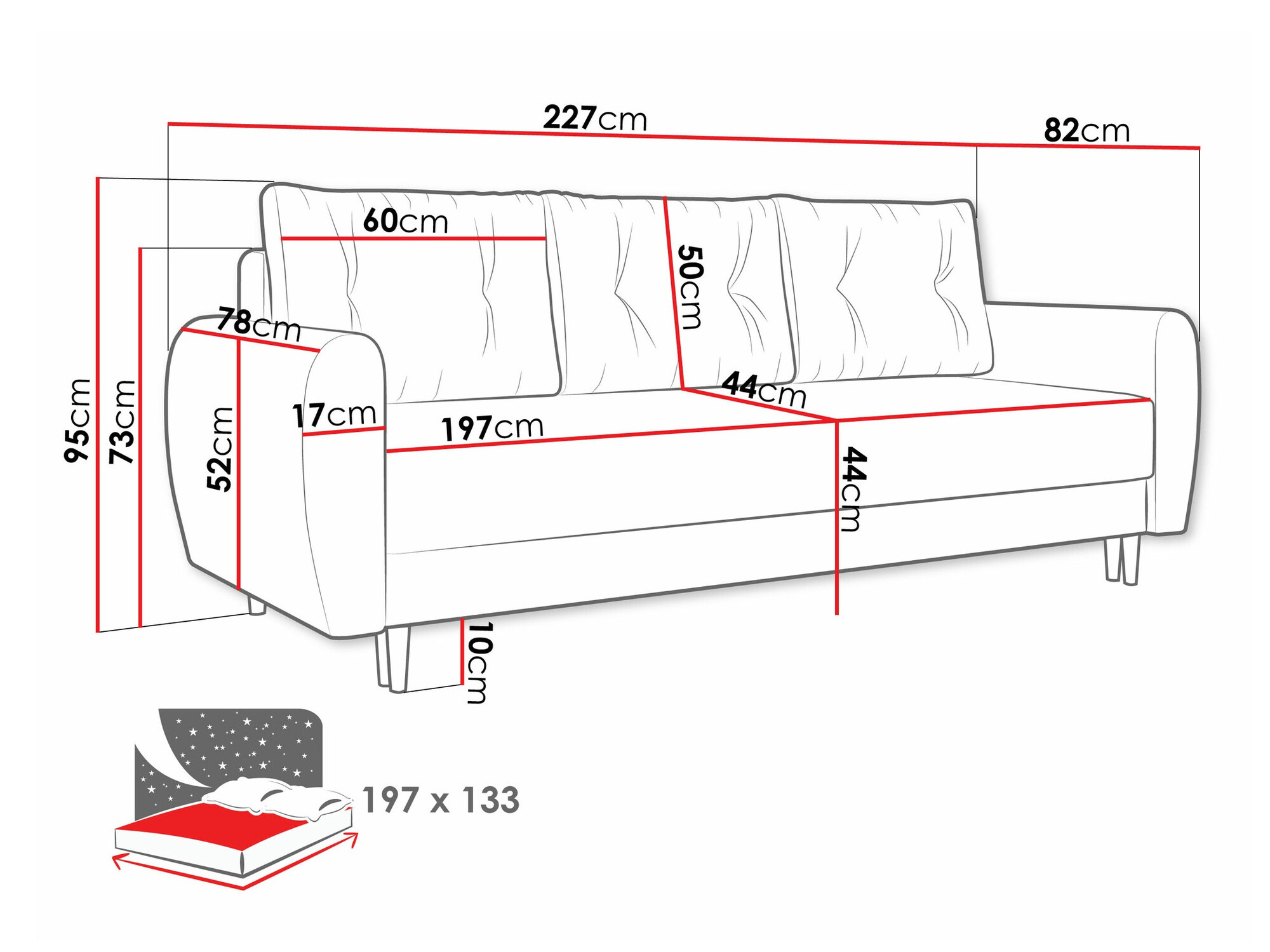 Slaapbank Memphis 143 (Itaka 10)