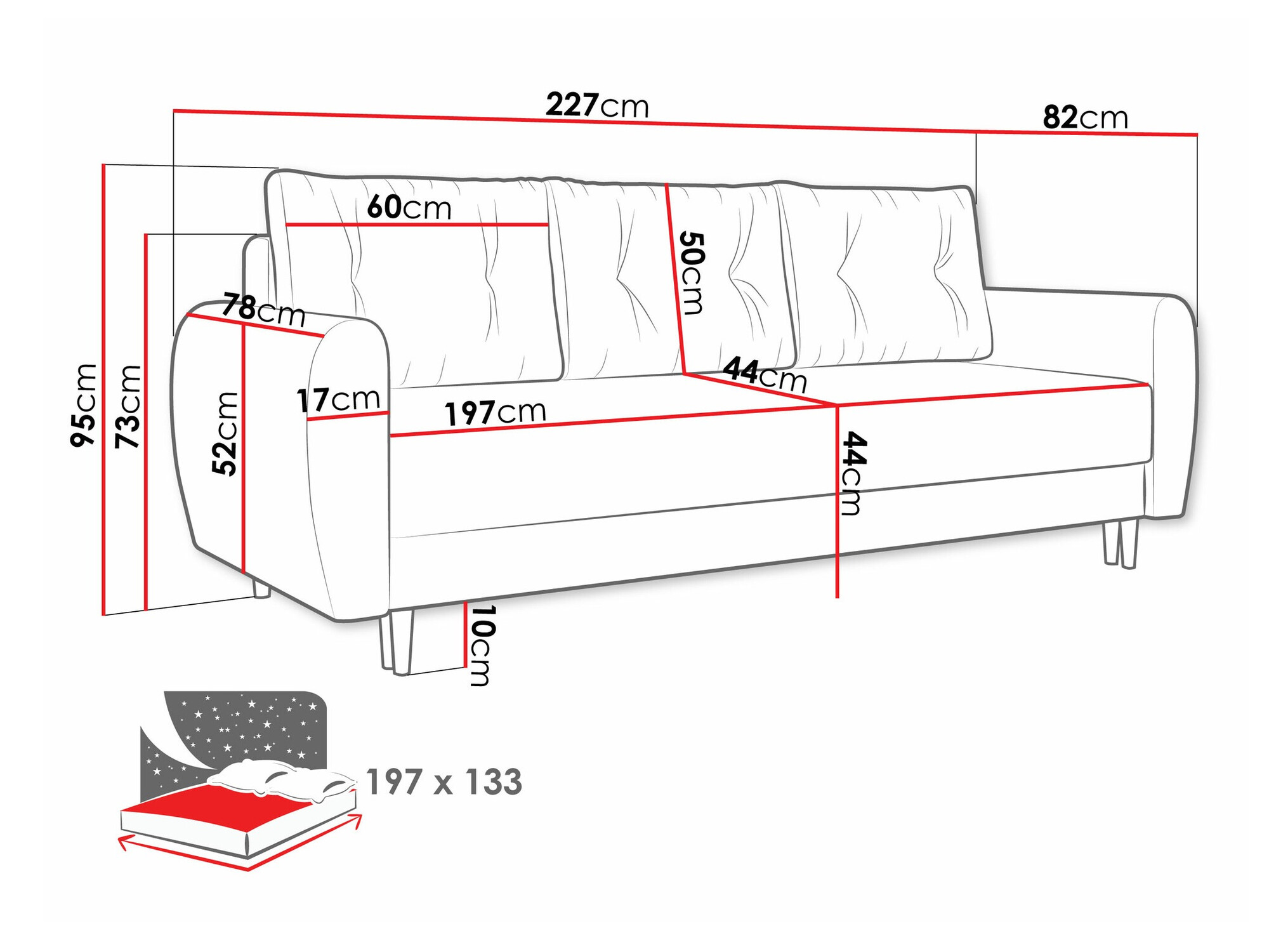 Slaapbank Memphis 143 (Itaka 14)