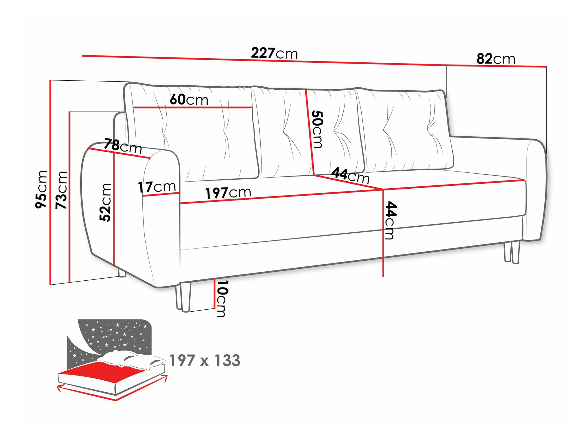 Slaapbank Memphis 143 (Itaka 15)