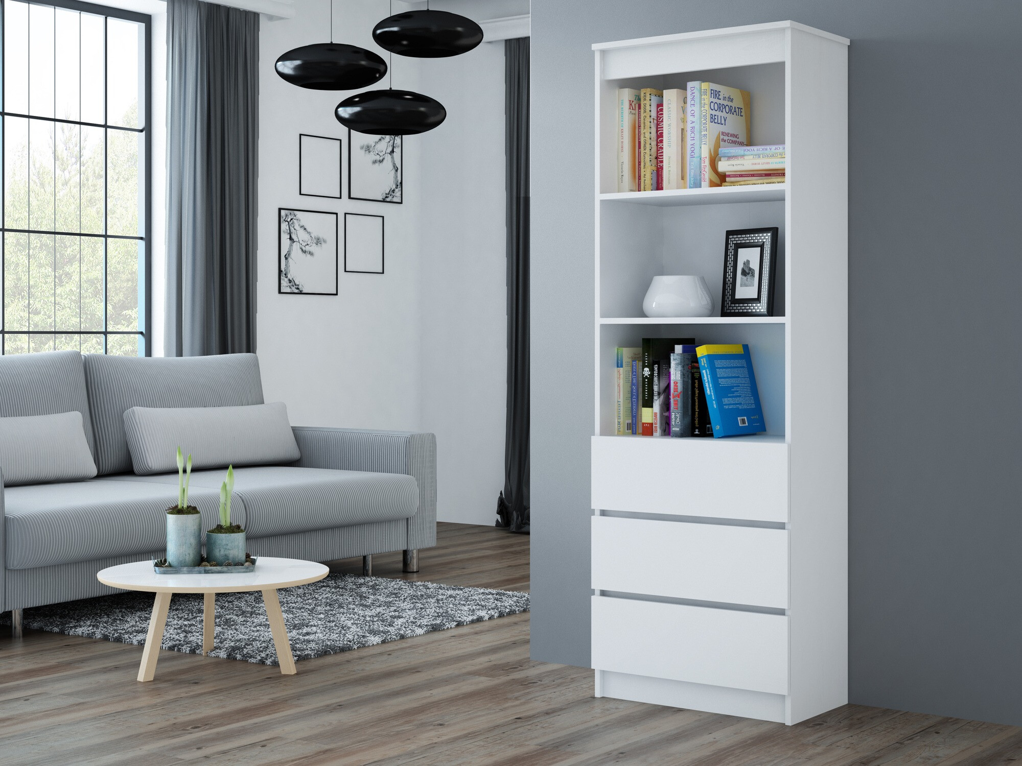 Boekenkast Mandeville 246 (Wit)