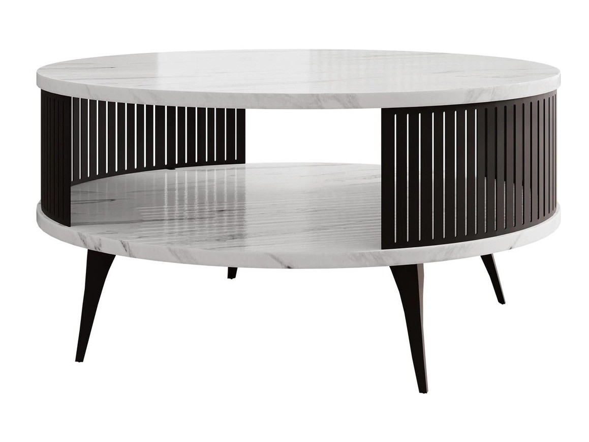 Salontafel Vitum (Zwart + Wit marmer)