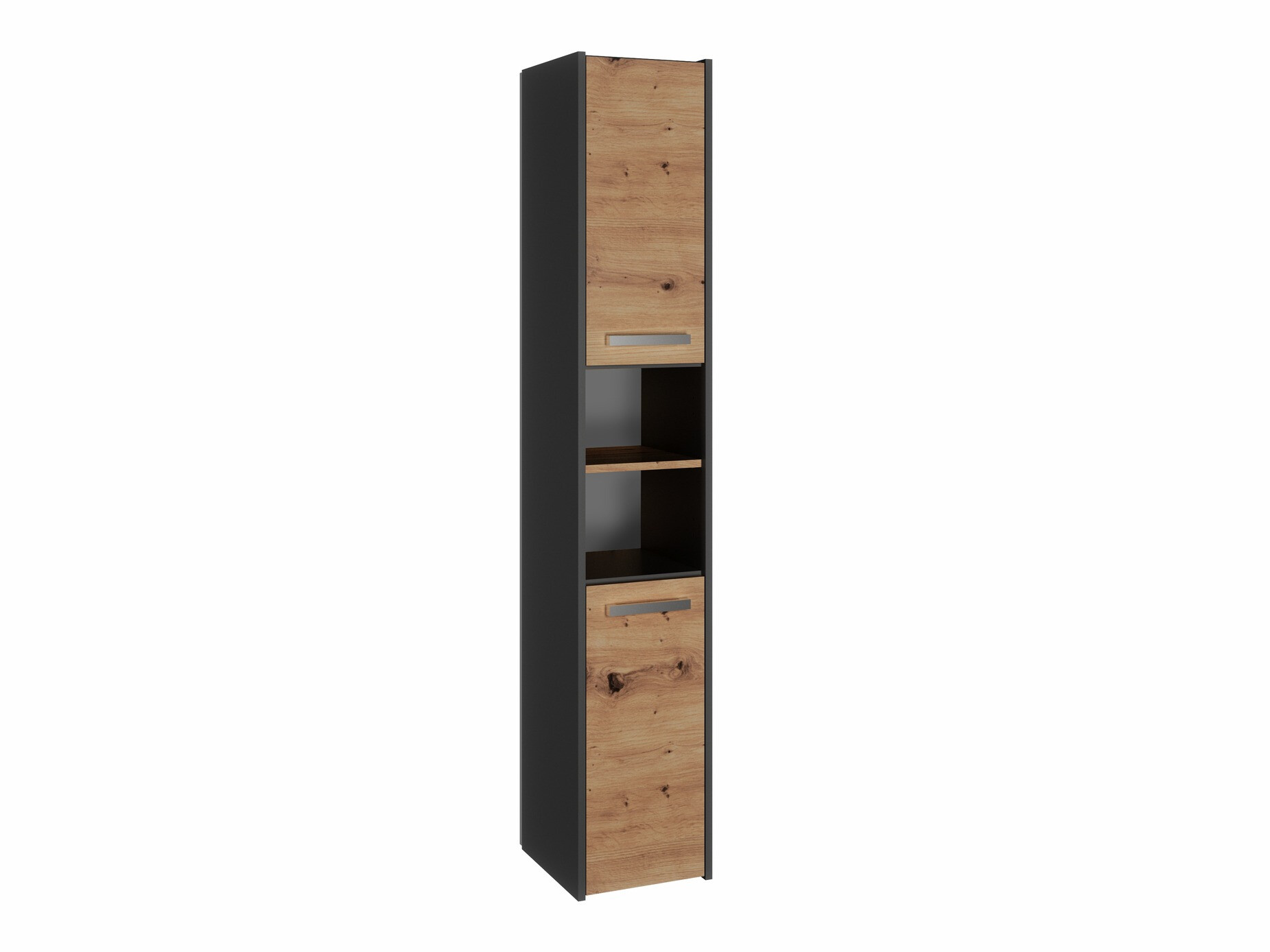 Staand badkamermeubel Mandeville 248 (Antraciet + Artisan eiken)