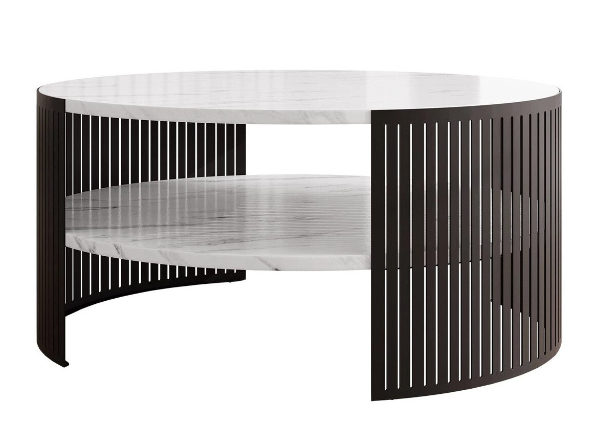 Salontafel Civer (Zwart + Wit marmer)