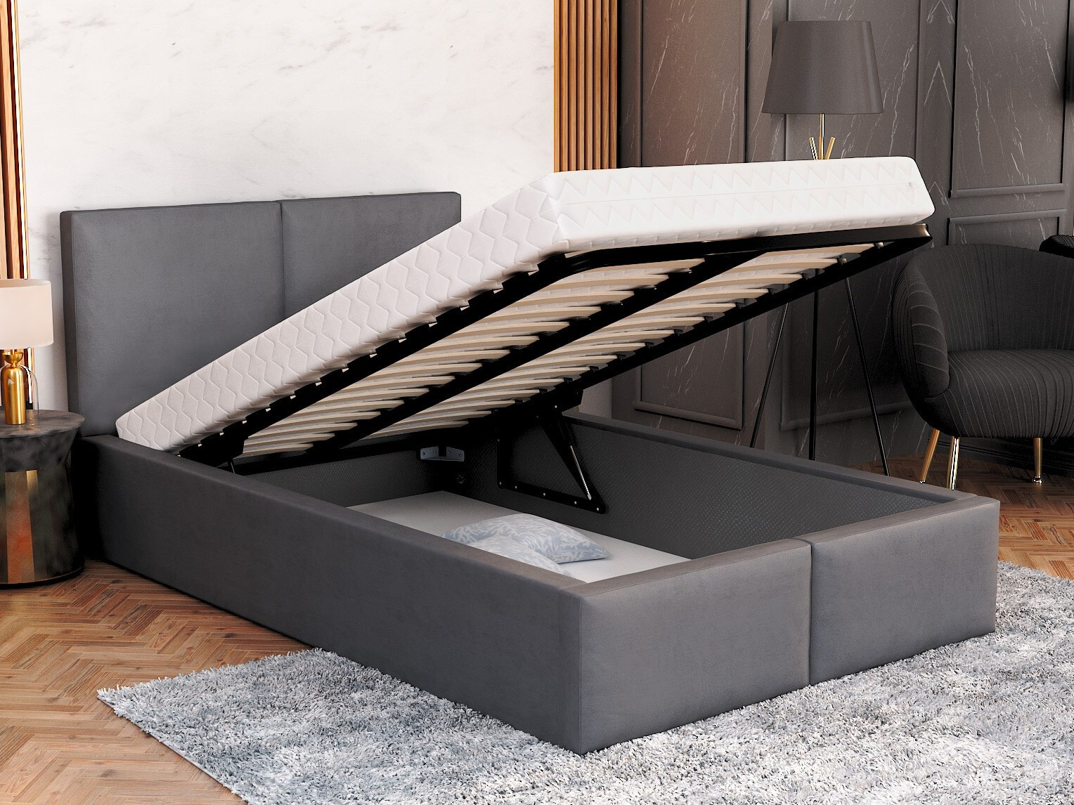 Bed Fairfield 109 (Grafiet)