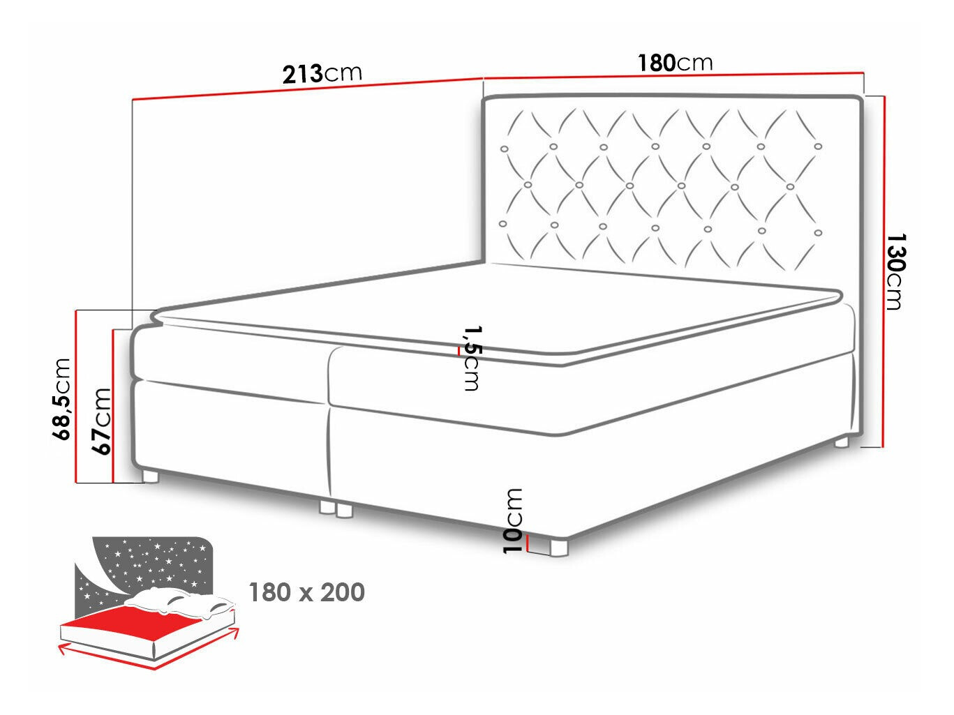 Boxspring Baltimore 112 (Primo 8801)