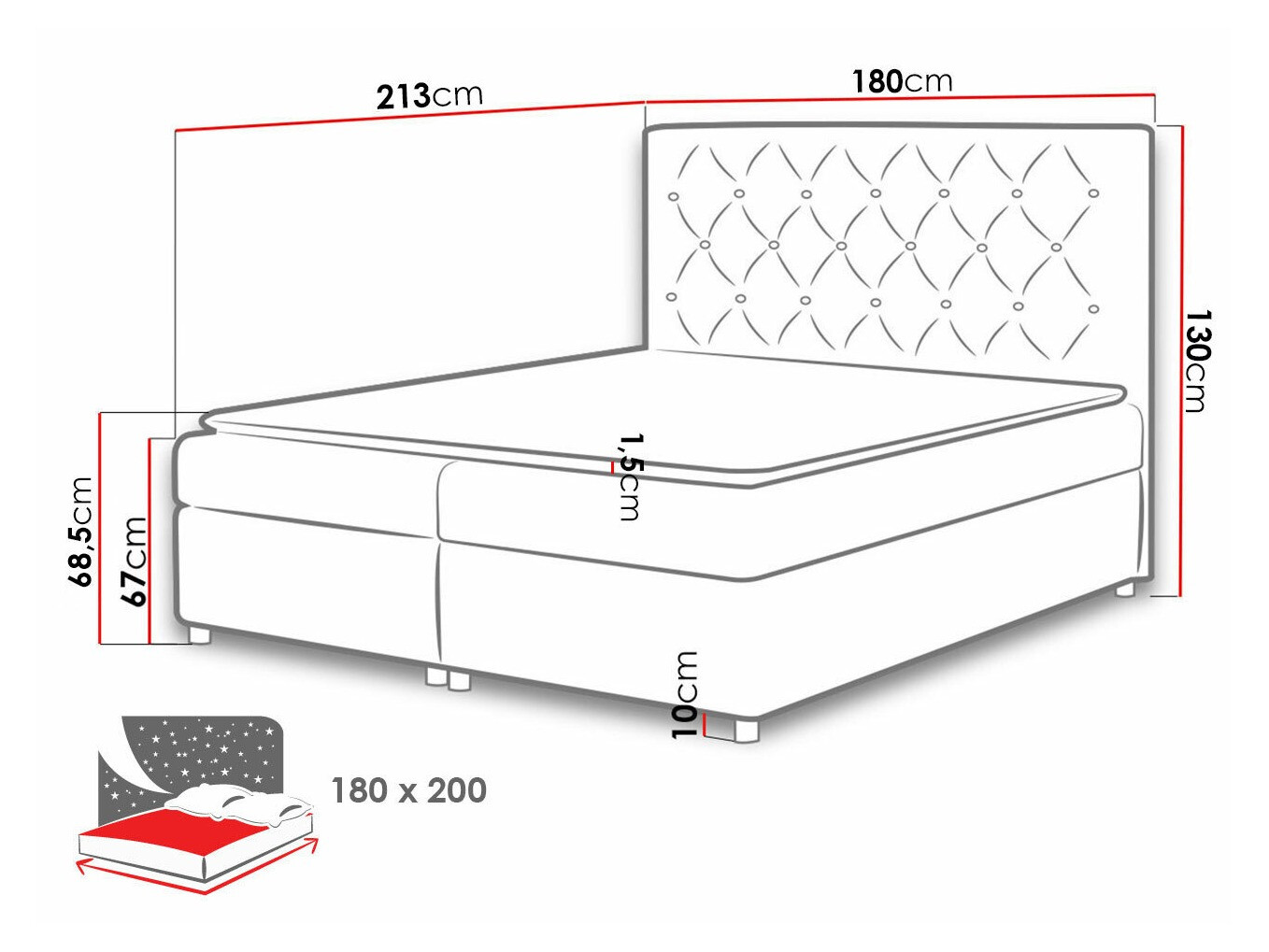 Boxspring Baltimore 112 (Primo 8804)