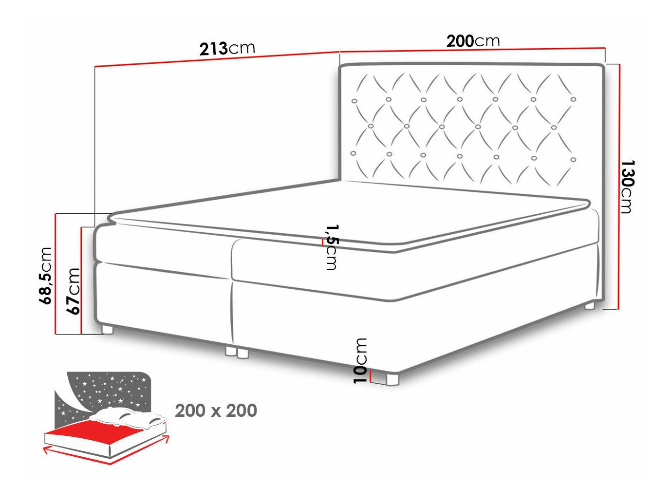 Boxspring Baltimore 112 (Primo 8813)