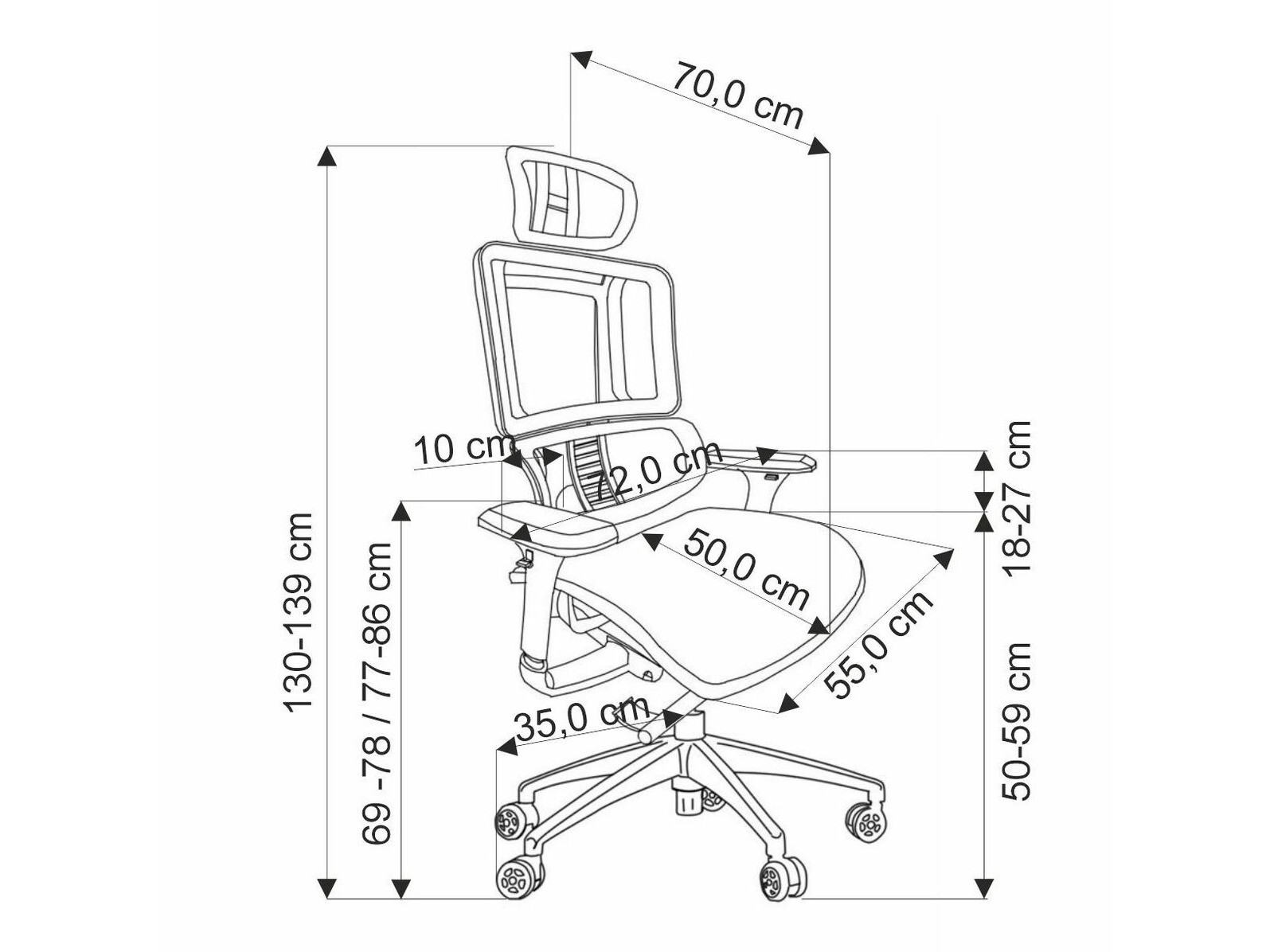 Bureaustoel Houston 1656