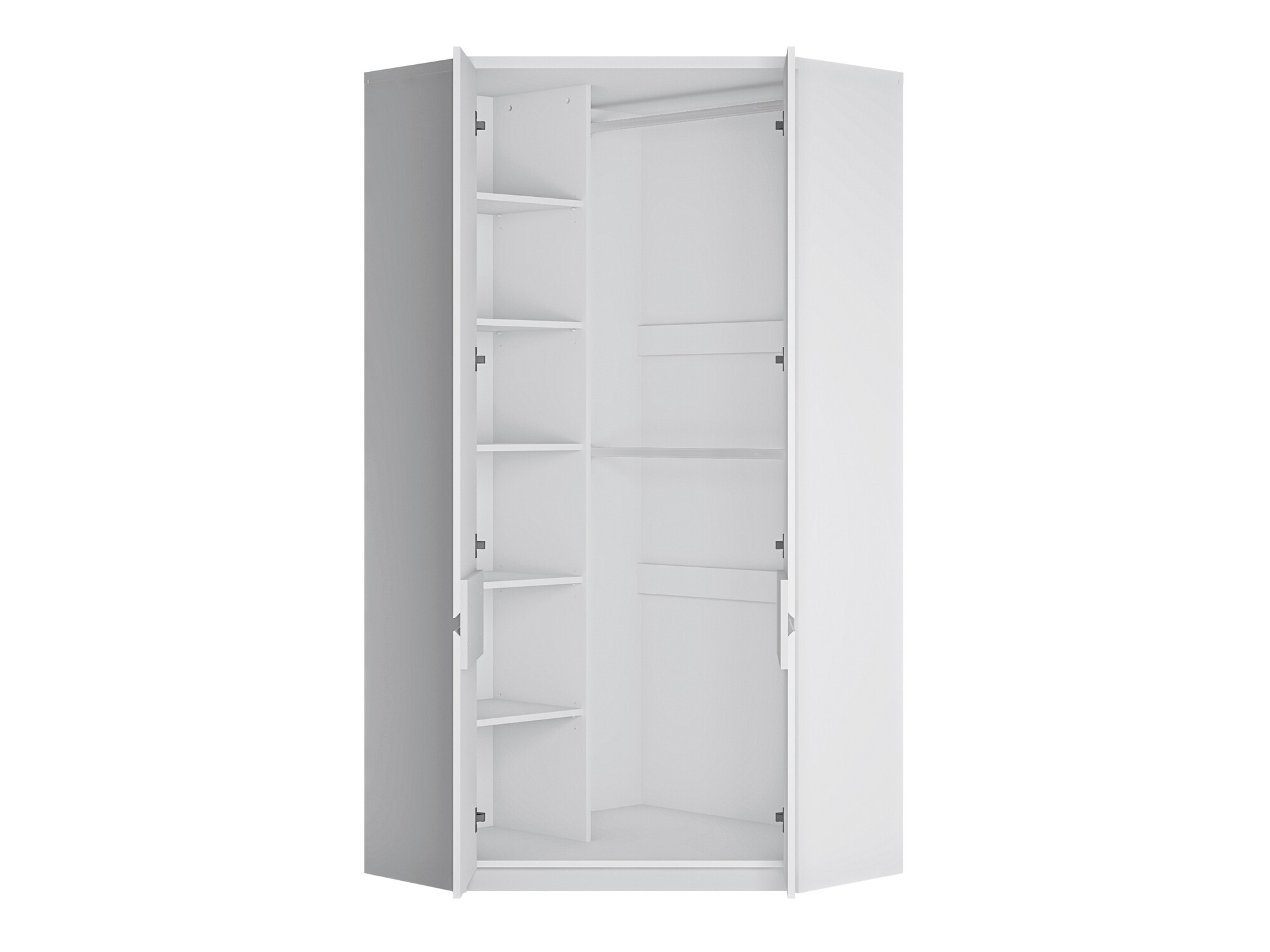 Hoekkledingkast Merfere 101 (Wit)