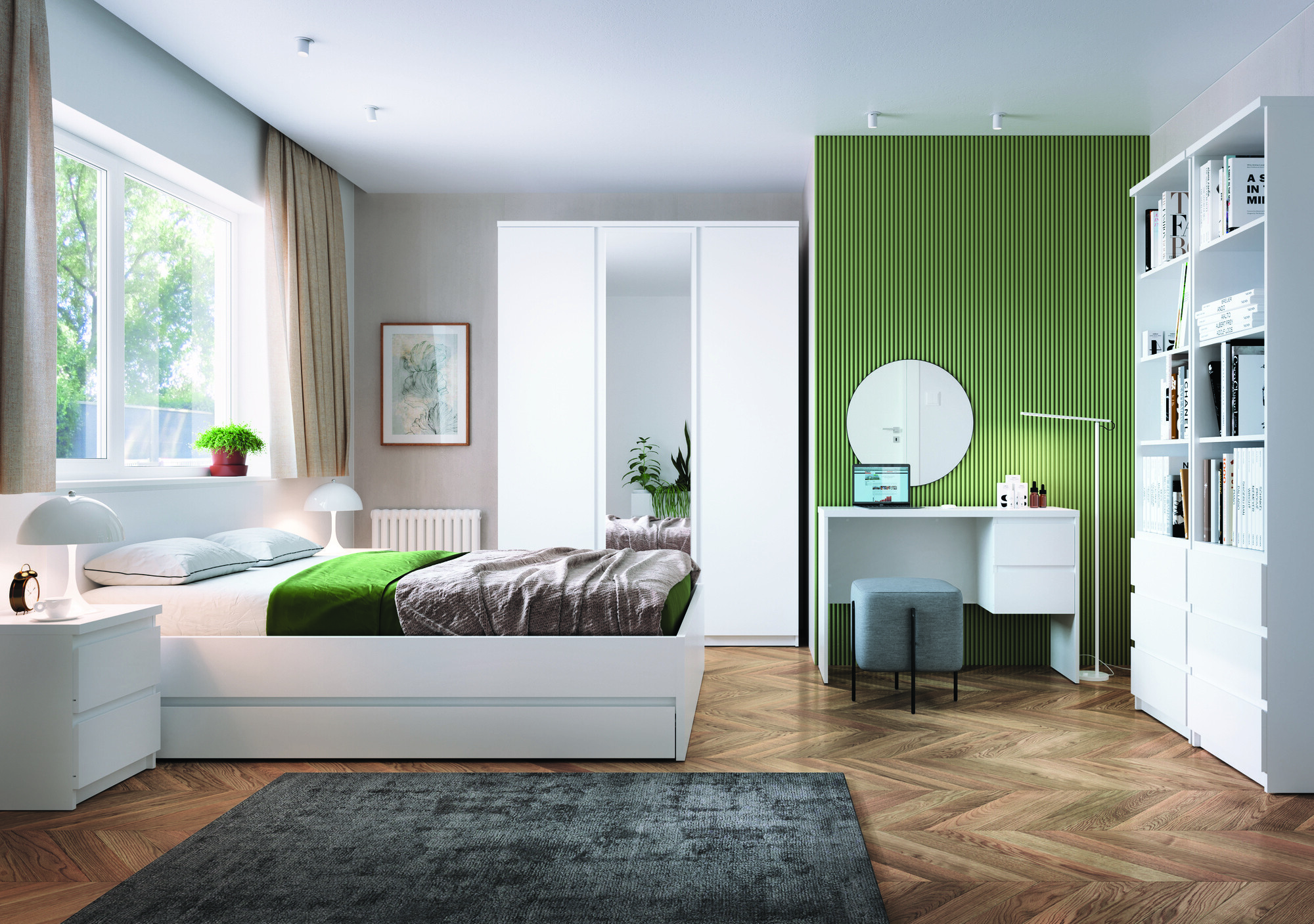 Bed Merfere 107 (Wit)