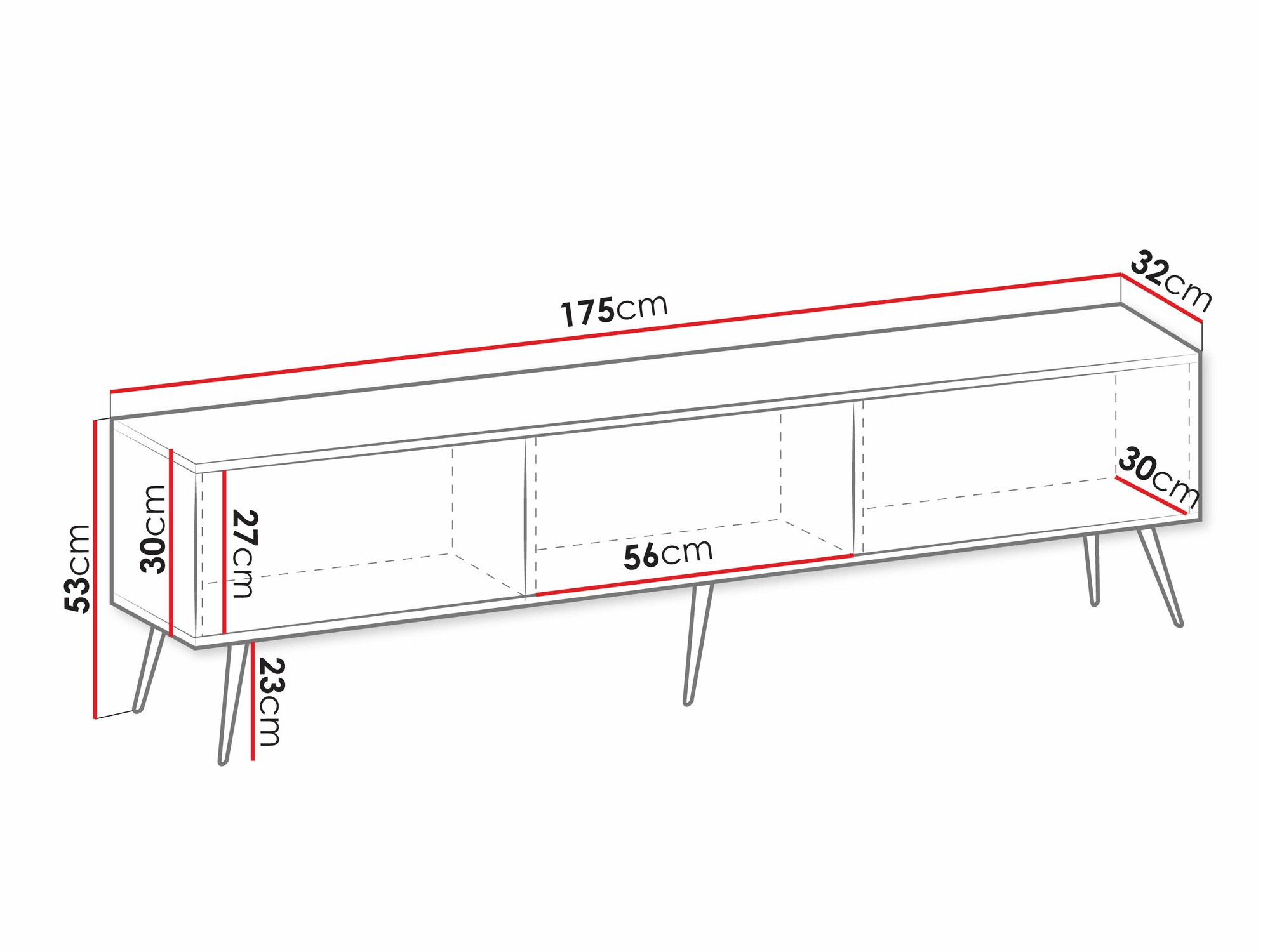 TV-meubel Felduno 102 (Zwart)