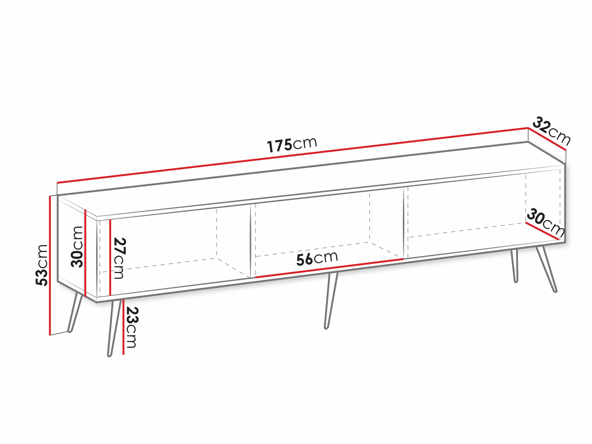 TV-meubel Felduno 103 (Wit)