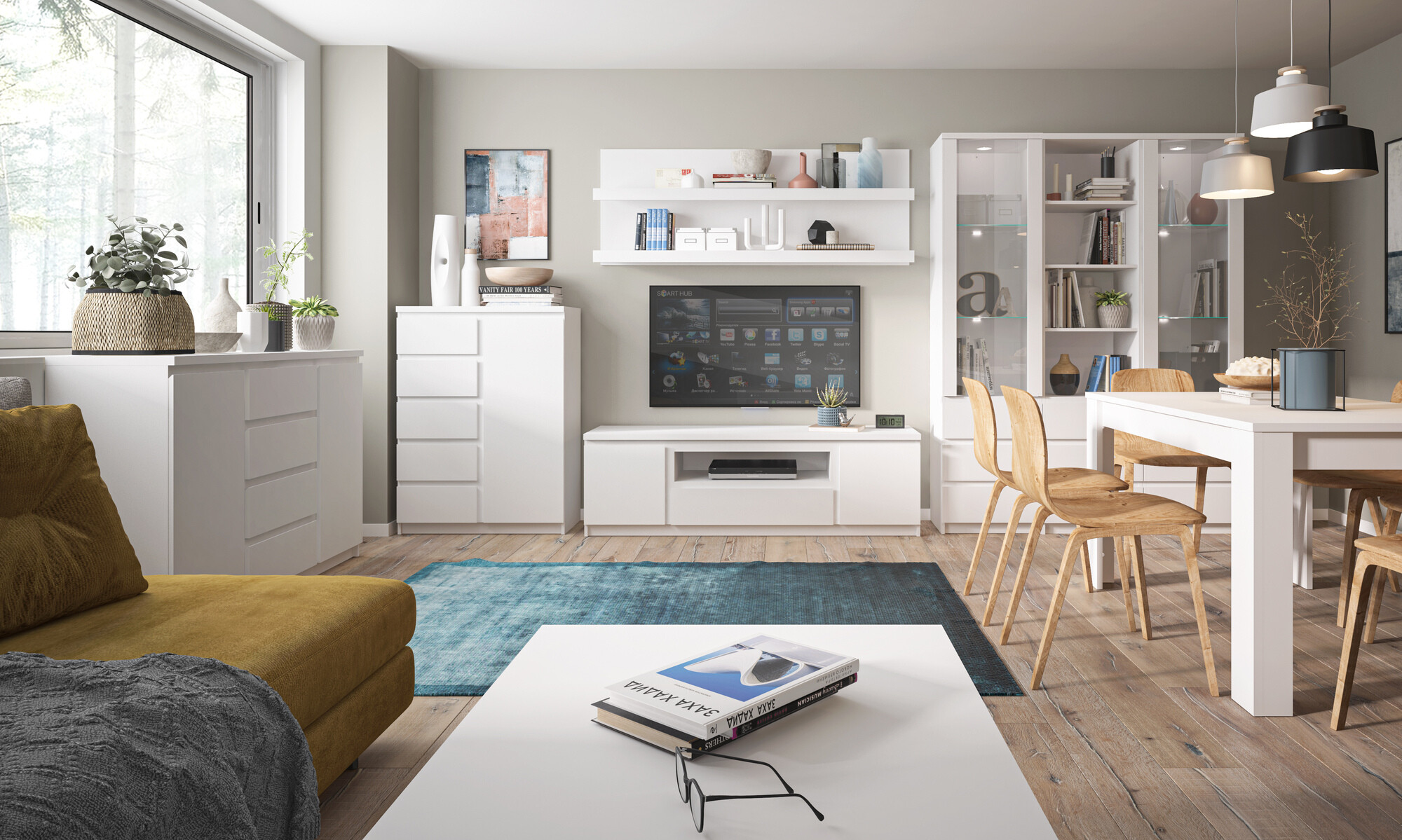 Wandplank Merfere 128 (Wit)