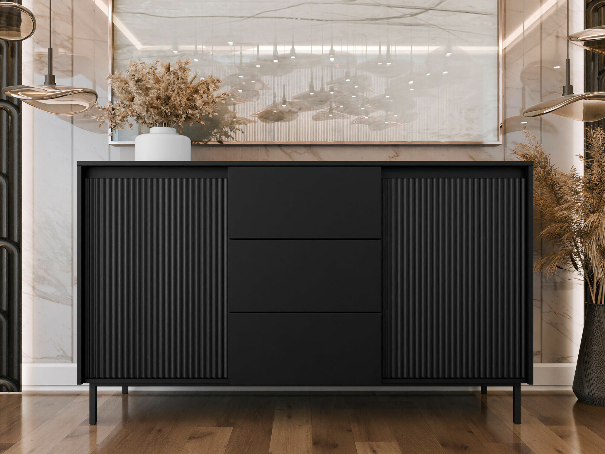 Ladekast Comfivo Delruva I (Zwart)