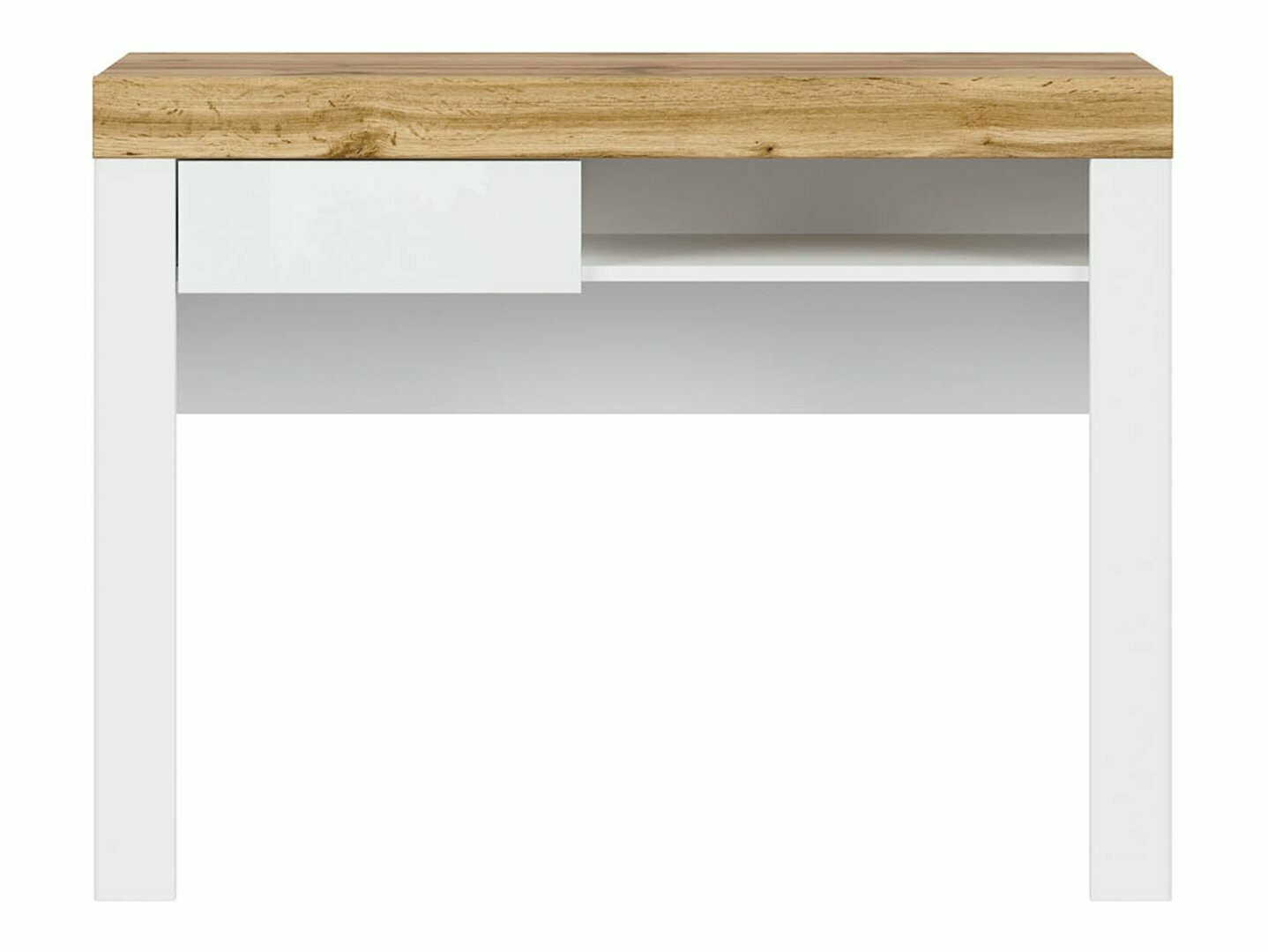 Bureau Sonsoru 131 (Wit + Glanzend wit + Wotan eik)