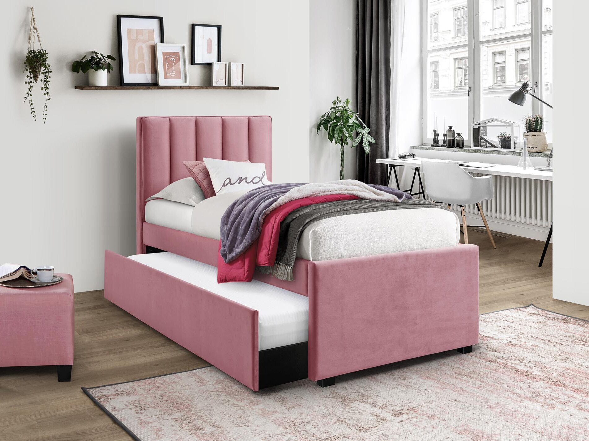 Bed Houston 1709 (Roze)
