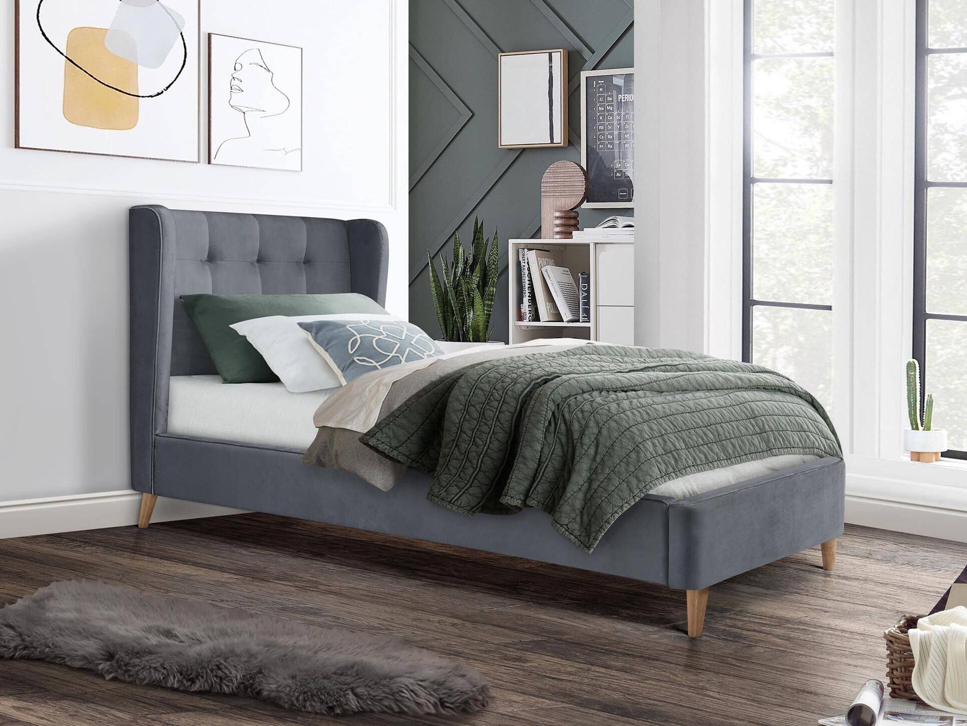 Bed Houston 1840 (Grijs)