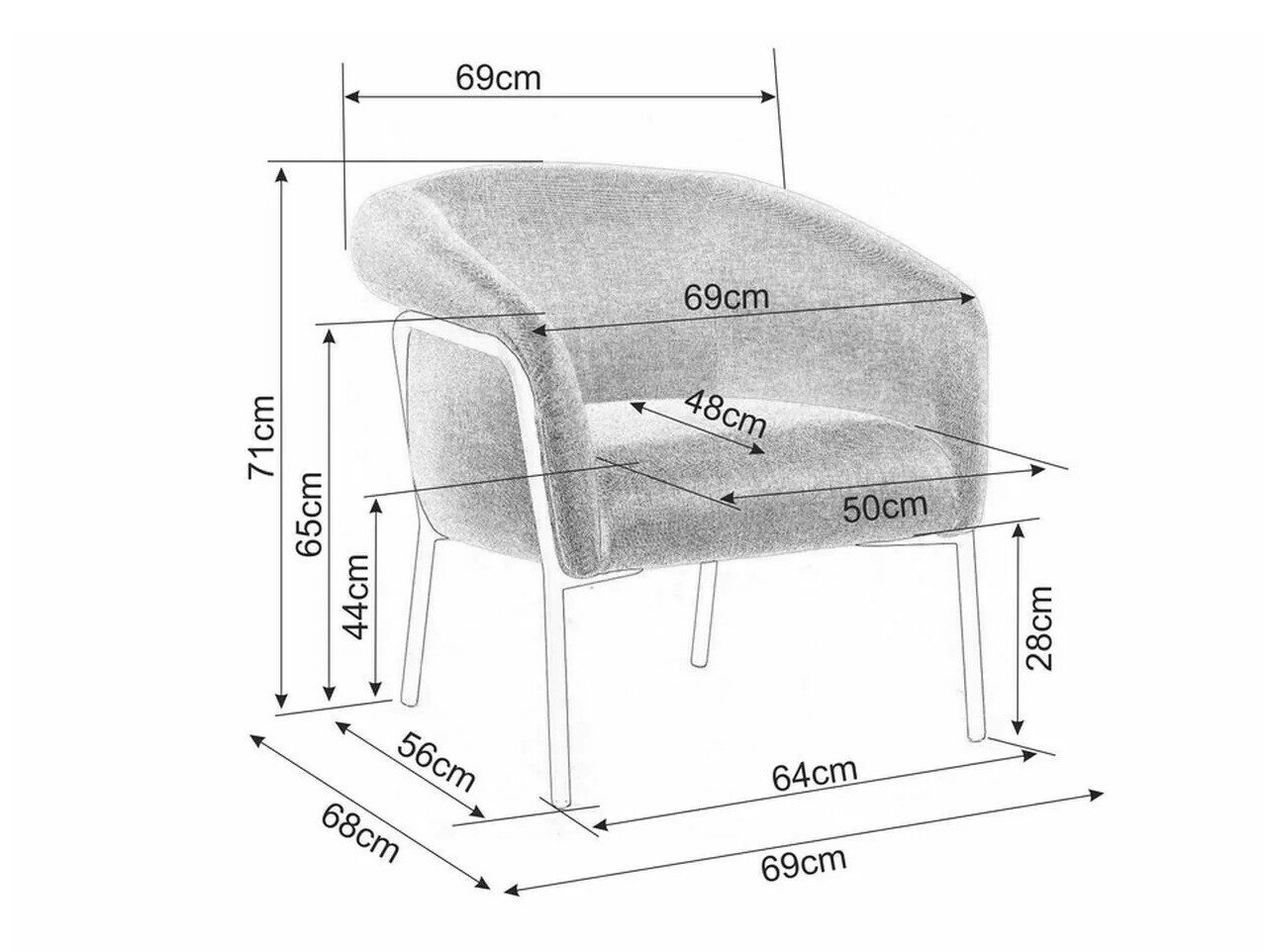Fauteuil Detroit 102 (Geel)