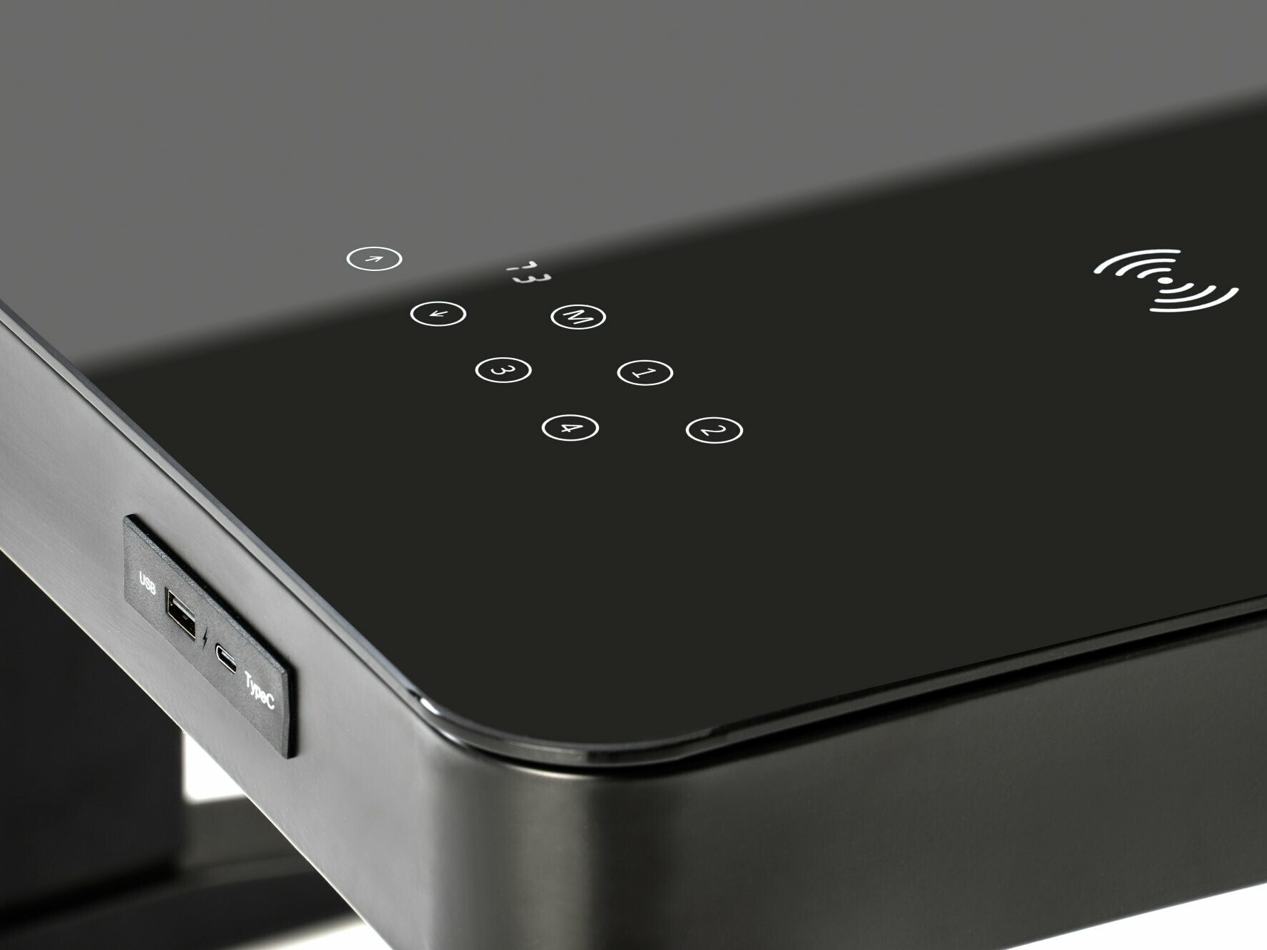 In hoogte verstelbaar bureau Houston 1703 (Zwart)